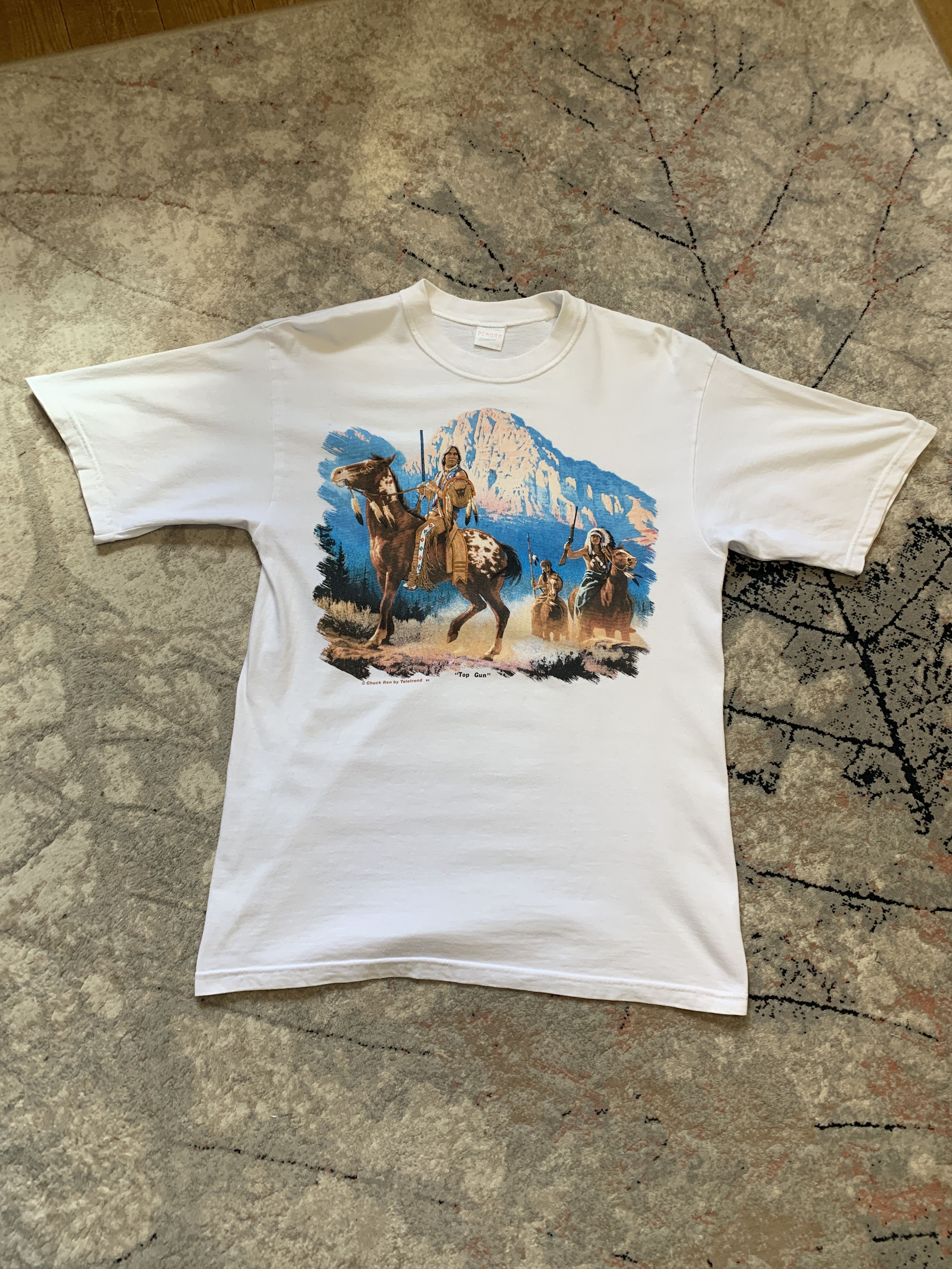 Vintage Vintage Indian Horses Chuck Ren by Teletrend 1993 Size US L / EU 52-54 / 3 - 2 Thumbnail
