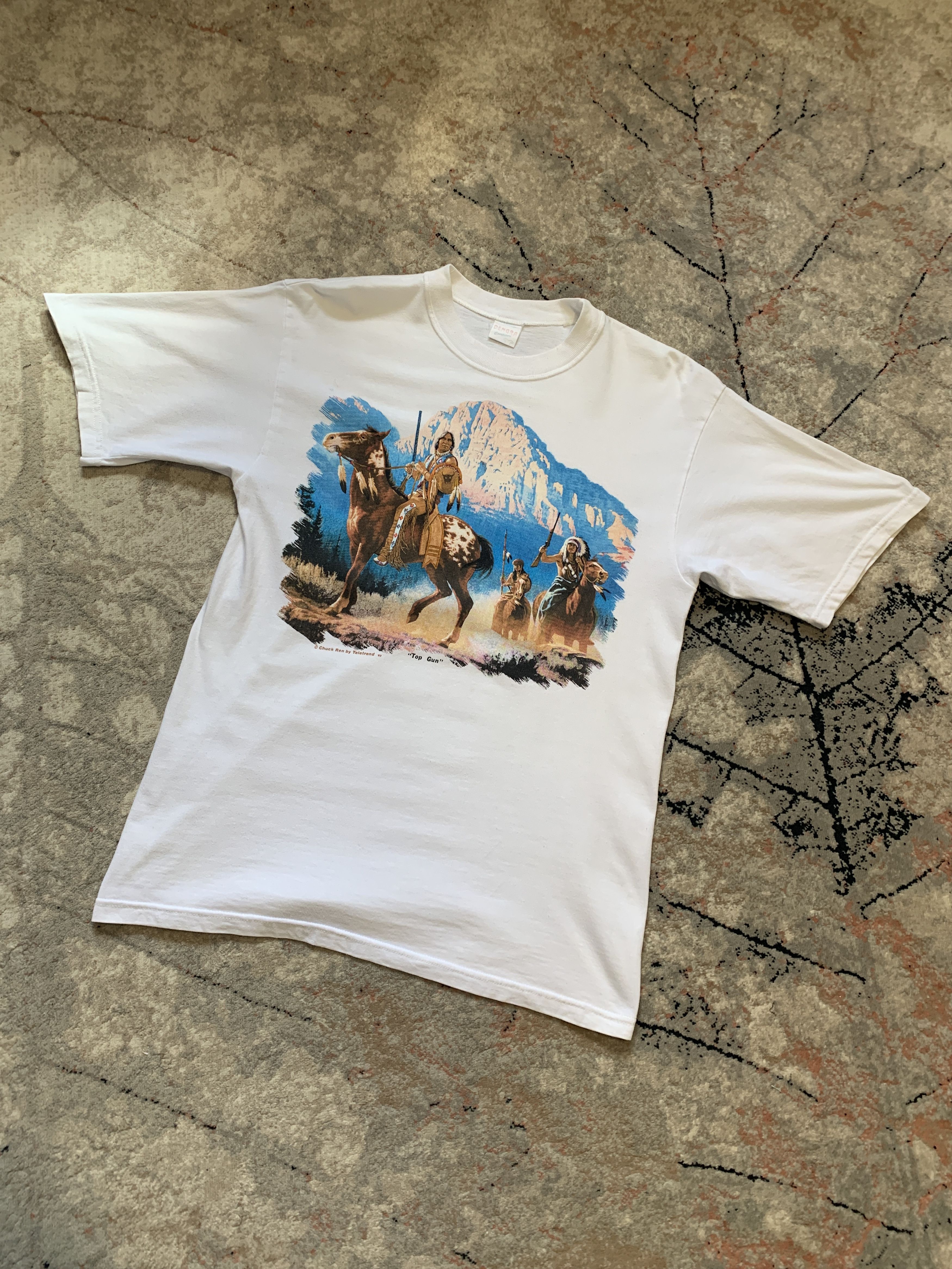 Vintage Vintage Indian Horses Chuck Ren by Teletrend 1993 Size US L / EU 52-54 / 3 - 1 Thumbnail