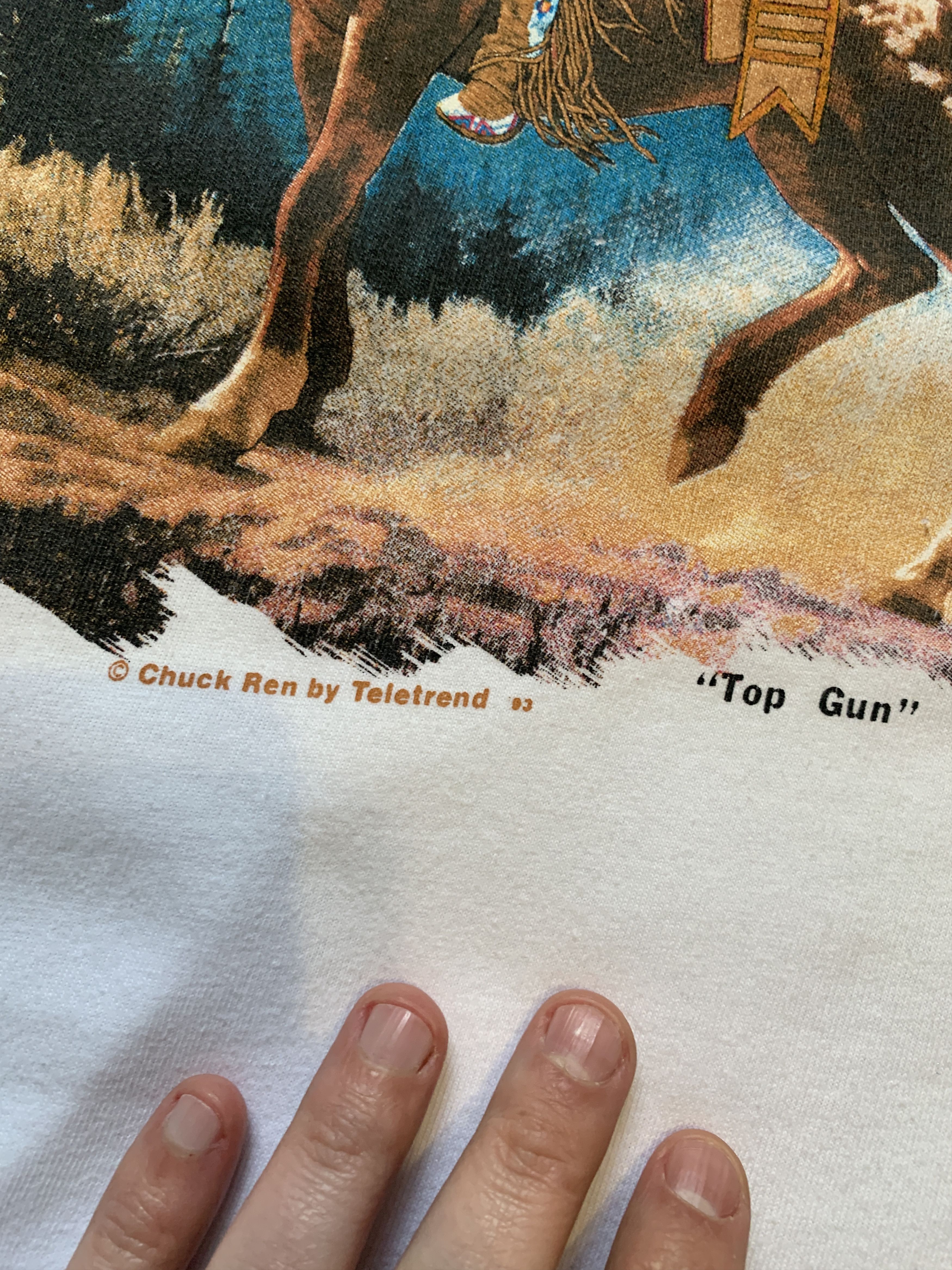 Vintage Vintage Indian Horses Chuck Ren by Teletrend 1993 Size US L / EU 52-54 / 3 - 5 Thumbnail