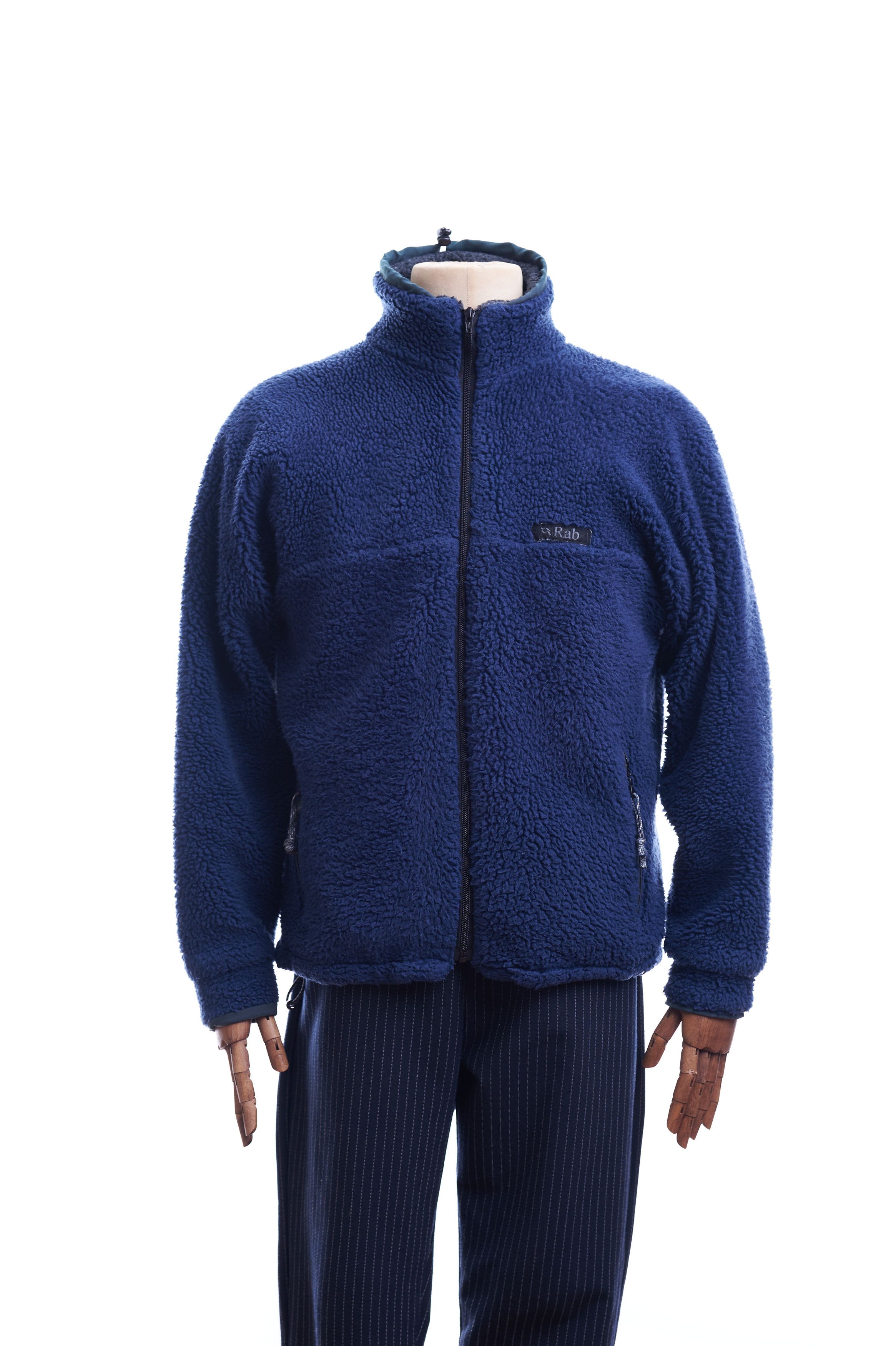 Outdoor Fleece Bomber Jacket Rab Size M Blue Zip