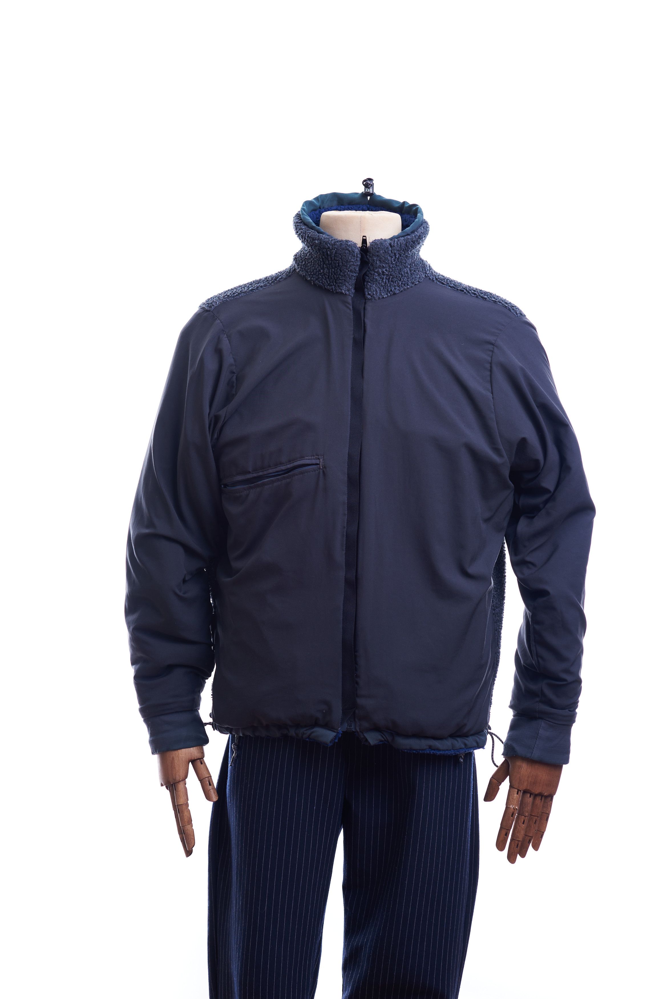 Outdoor Fleece Bomber Jacket Rab Size M Blue Zip