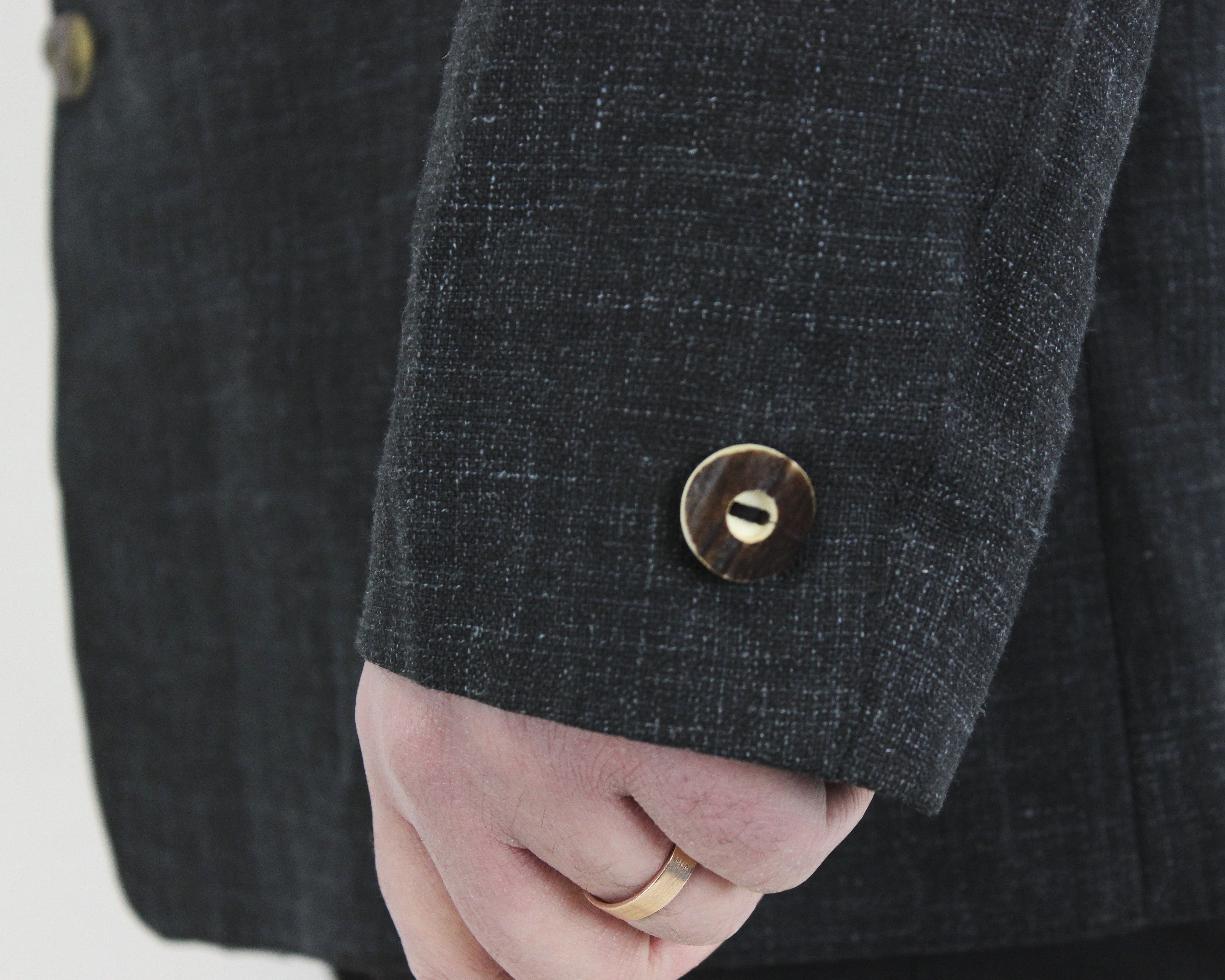 Julius × Vintage JULIUS LANG Linen Blazer Coat US 46 Trachten Jacket Jager Size 46R - 6 Thumbnail