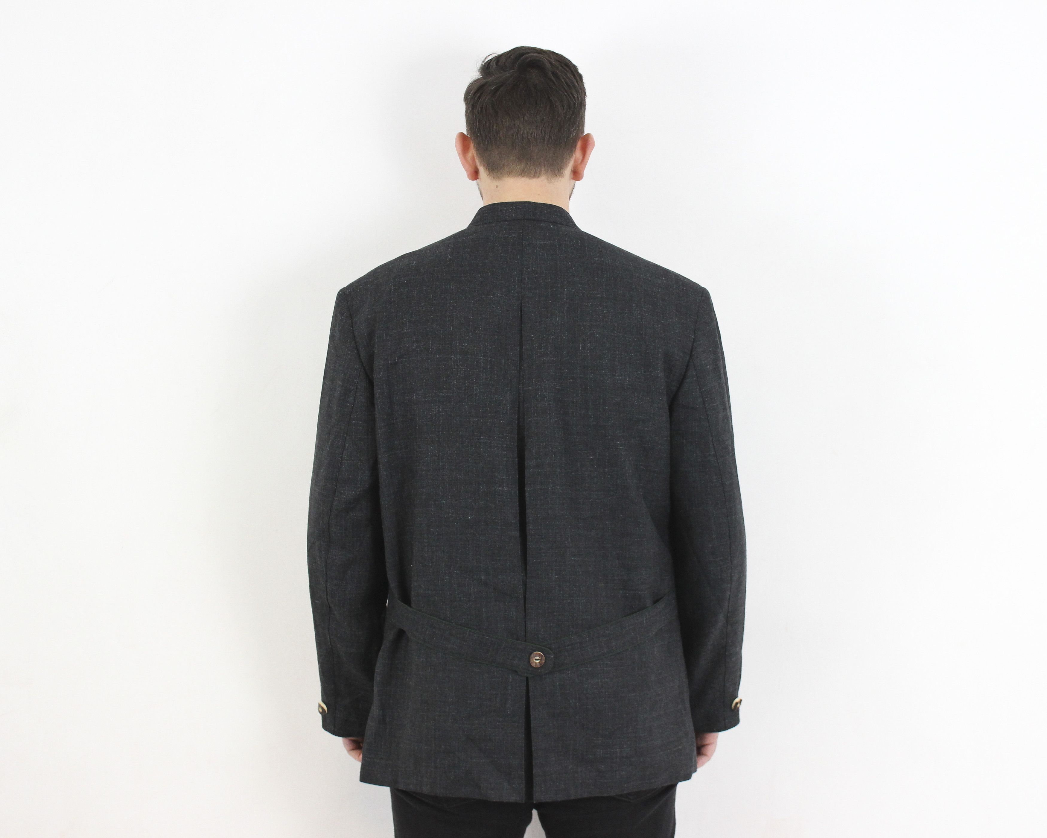 Julius × Vintage JULIUS LANG Linen Blazer Coat US 46 Trachten Jacket Jager Size 46R - 3 Thumbnail