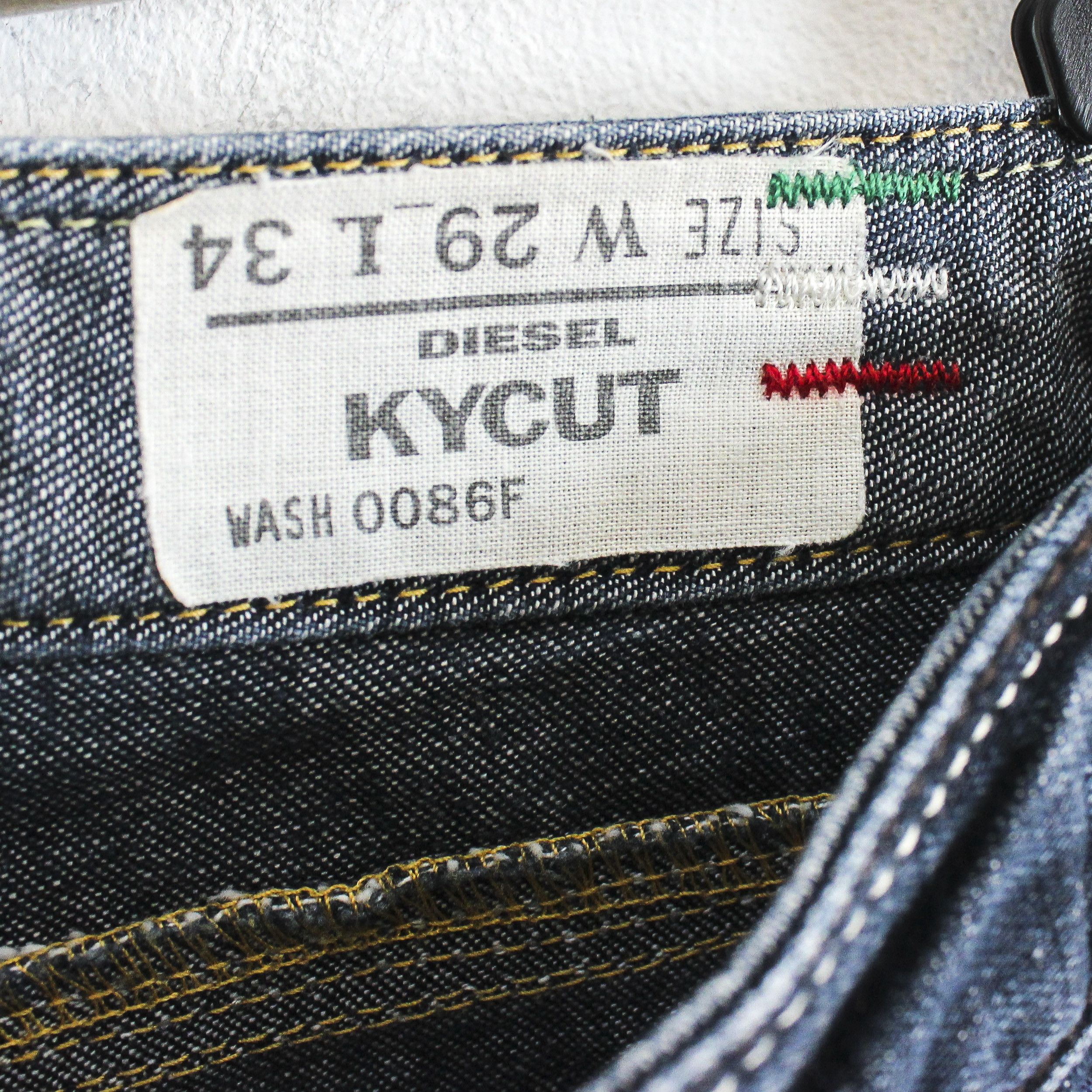 Diesel KYCUT W29 L34 Slim Straight Jeans Pants Trousers Low Rise Size 29" - 5 Thumbnail