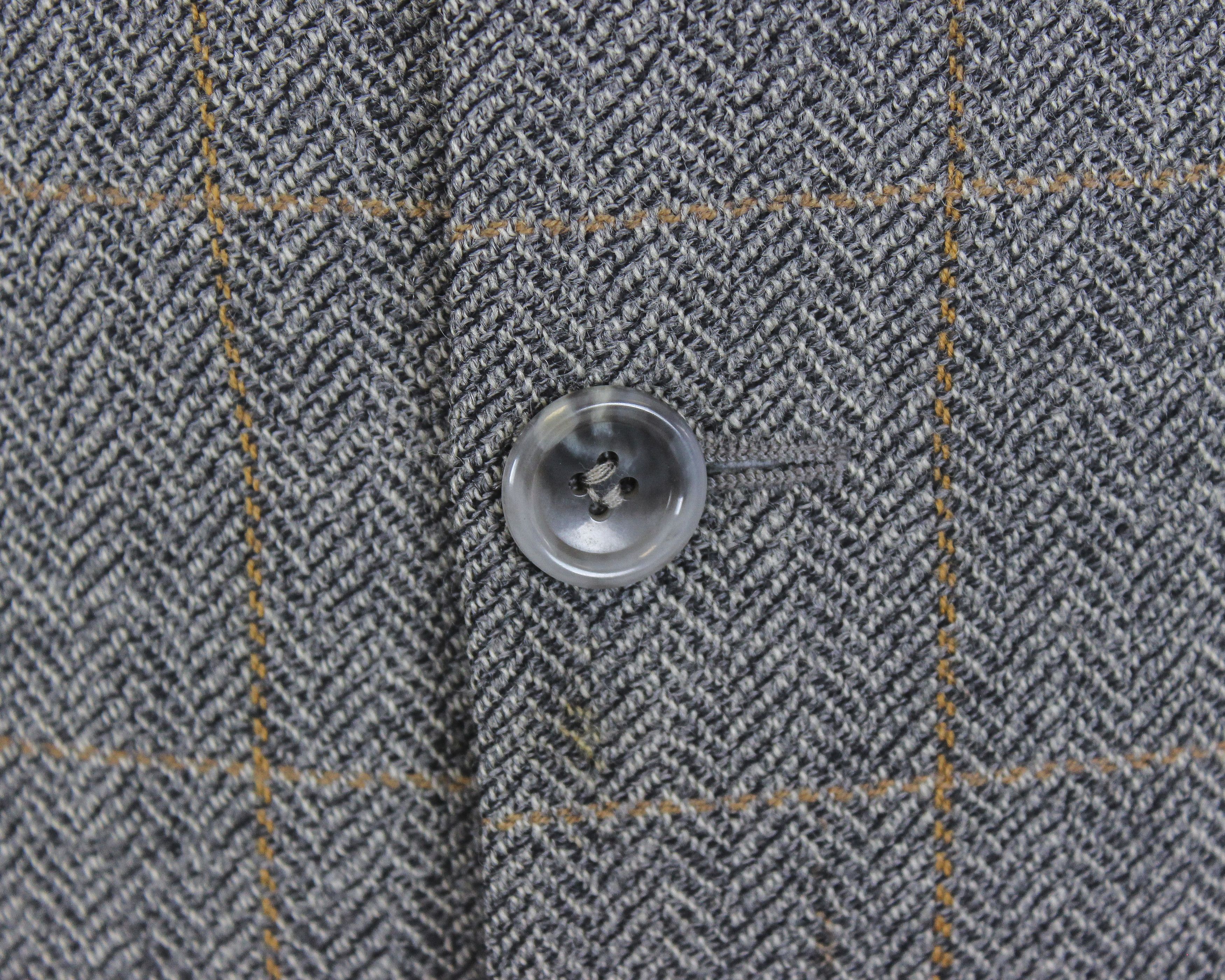 Vintage CARL GROSS Blazer Wool Herringbone Jacket US 42 Suit Coat L Size 42R - 4 Thumbnail