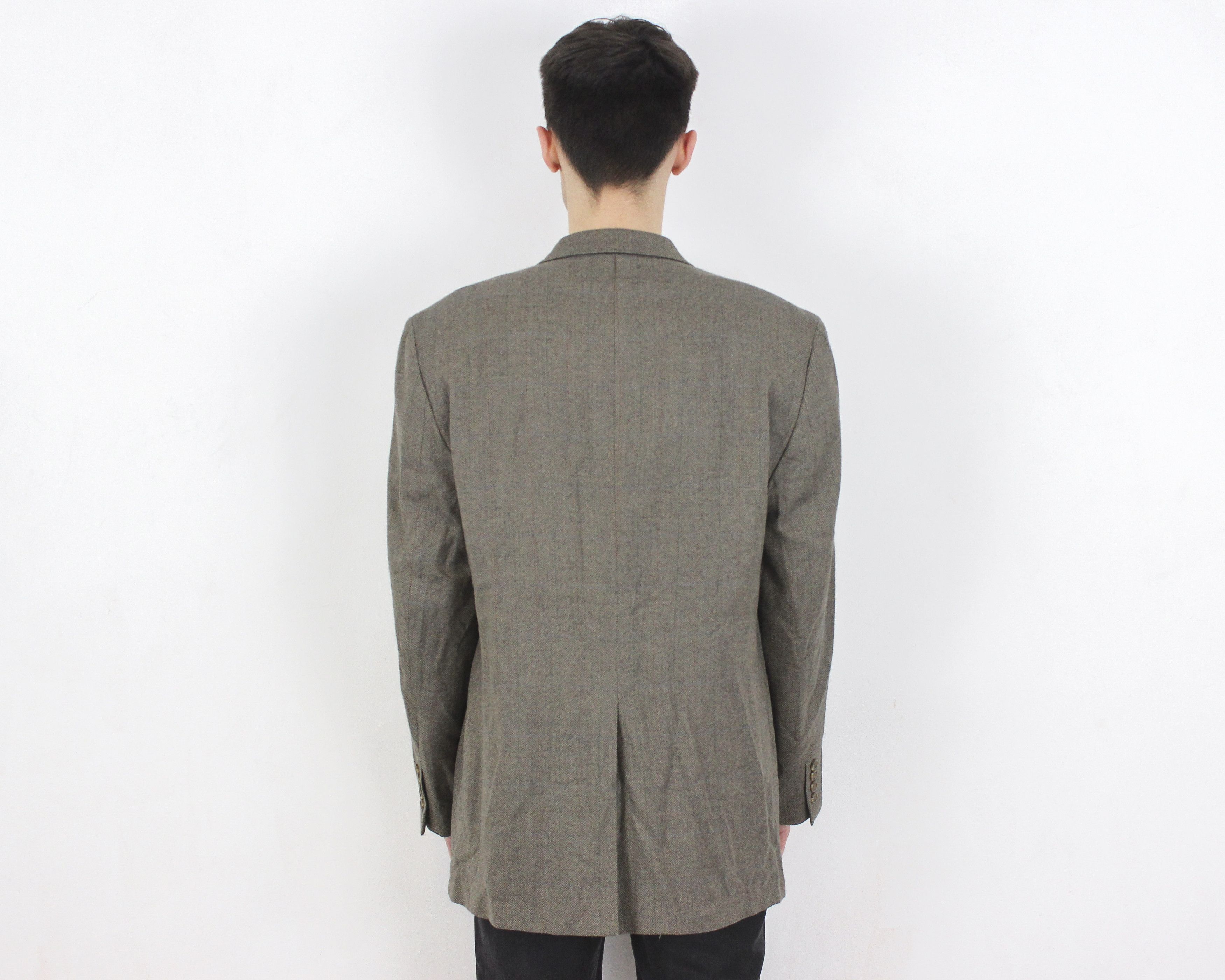 RRL Ralph Lauren Blazer Herringbone Jacket US 44 Check Lambswool Suit Coat XL Size 44R - 7 Thumbnail