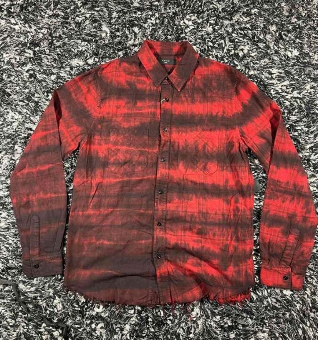 AMIRI Tye Die Flannel Check Shirts S アミリ（AMIRI two-tone 