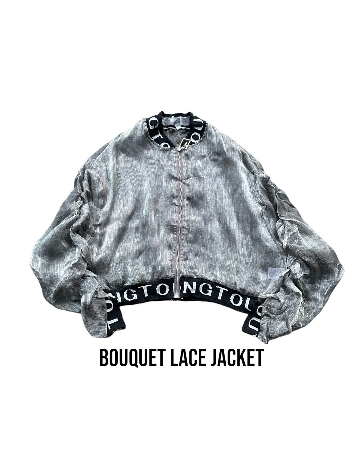 Japanese Brand Bouquet Tokyo Lace Crop Top Jacket Size L / US 10 / IT 46 - 1 Thumbnail