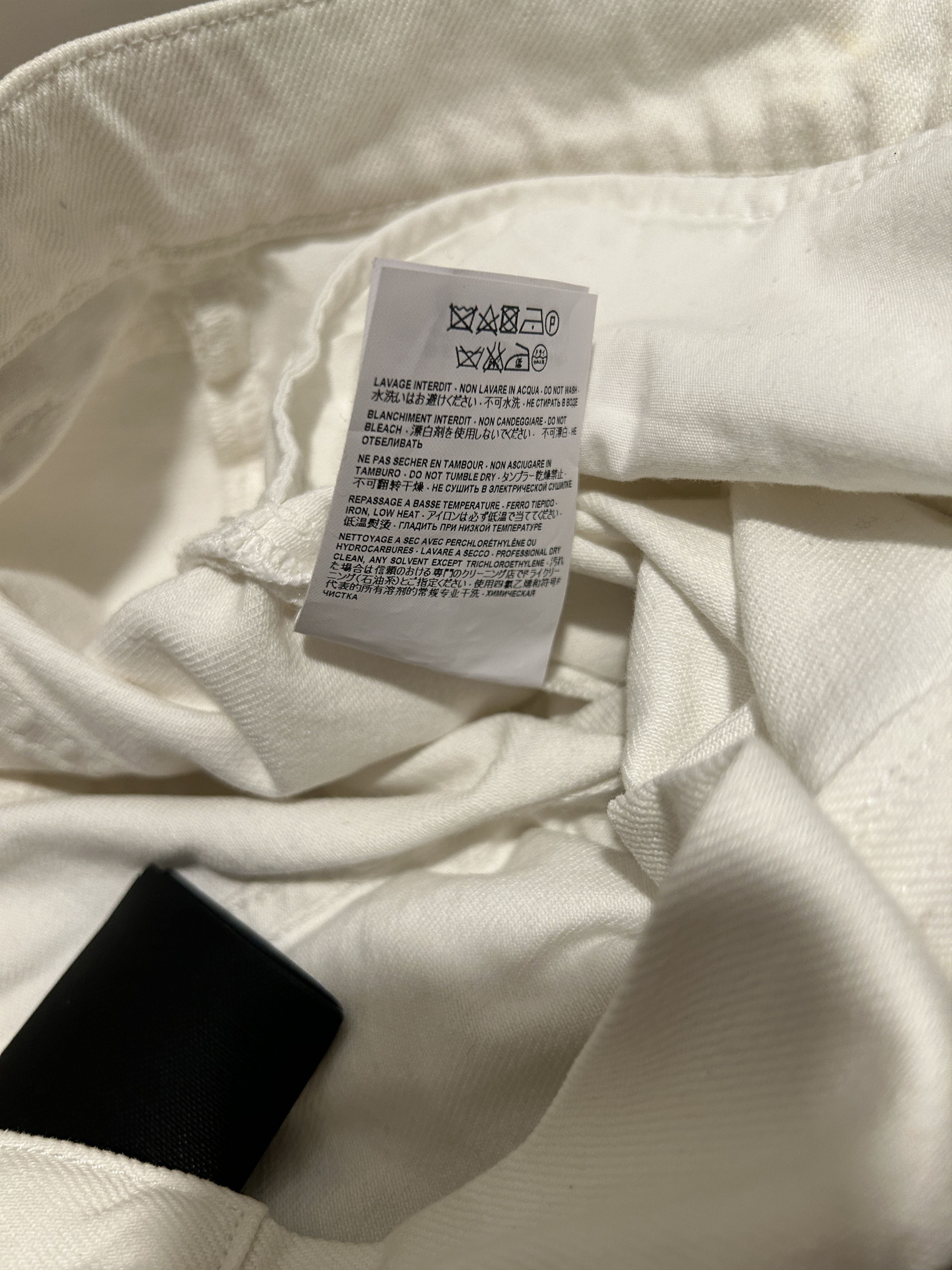Hedi Slimane × Saint Laurent Paris D10 M/SK-LW White Distressed Skinny Jeans 415452 y888L Size US 32 / EU 48 - 8 Thumbnail
