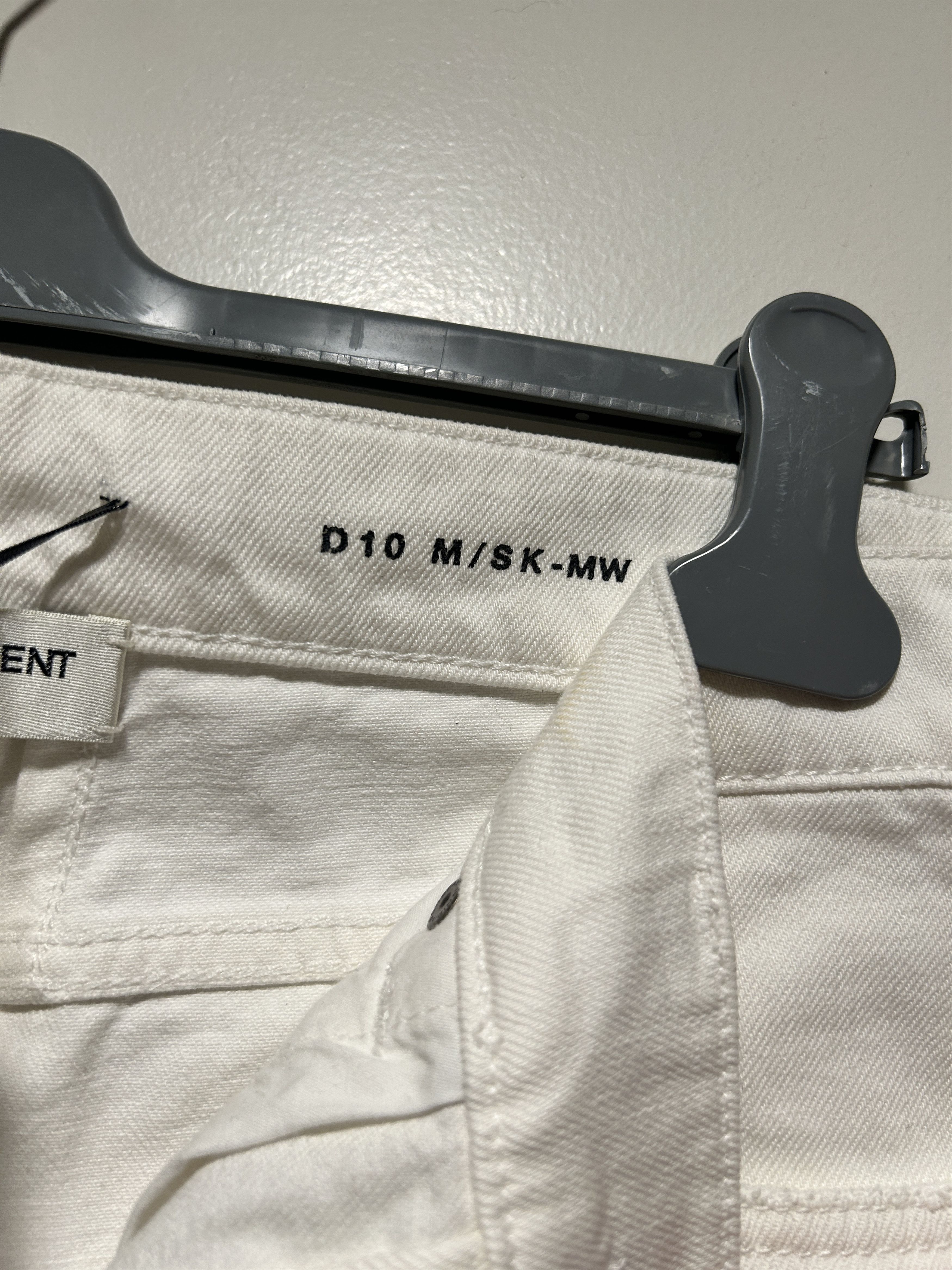 Hedi Slimane × Saint Laurent Paris D10 M/SK-LW White Distressed Skinny Jeans 415452 y888L Size US 32 / EU 48 - 4 Thumbnail