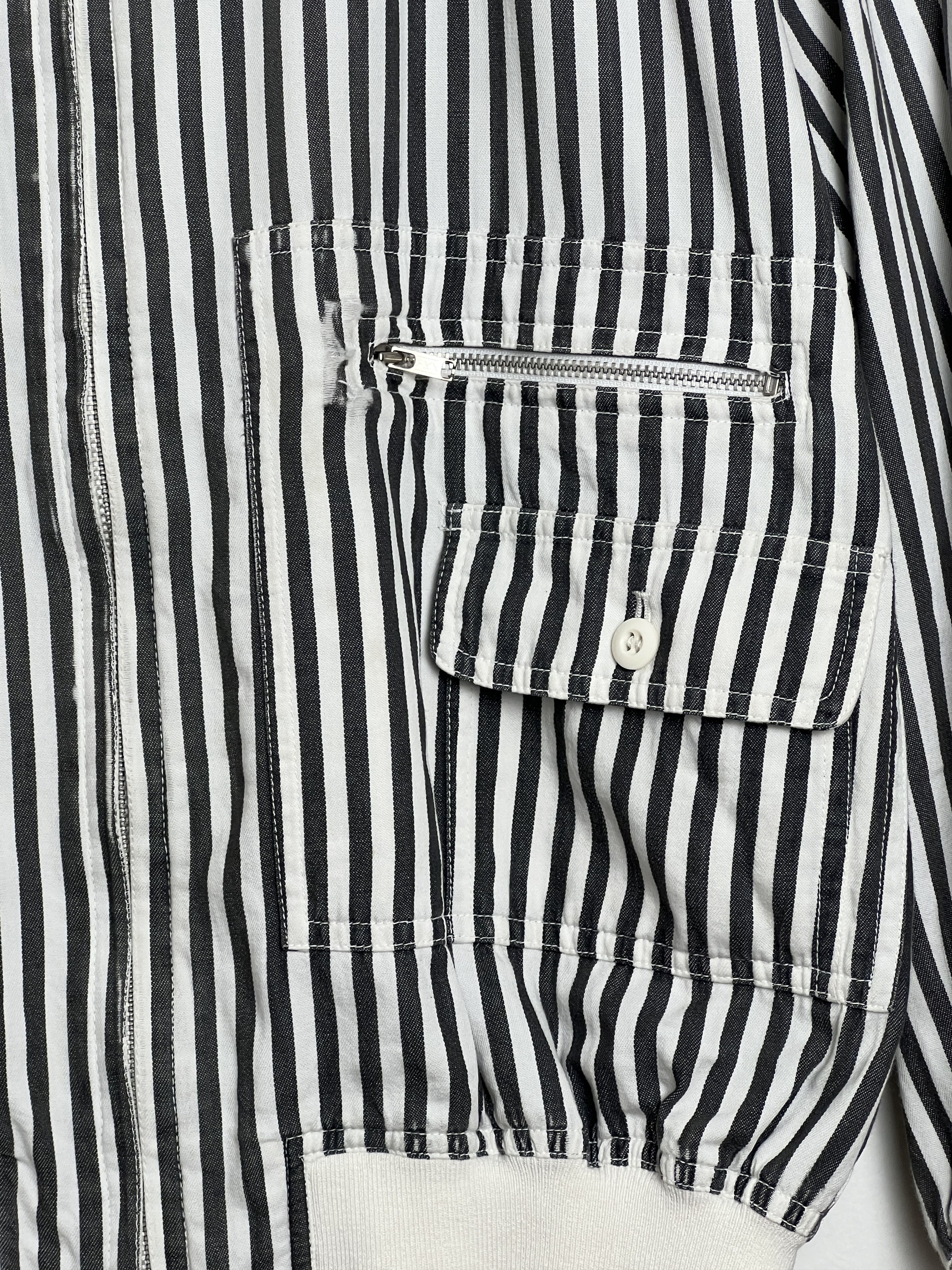 Issey Miyake Rare Sport Stripe Cotton MA-1 Bomber Size US M / EU 48-50 / 2 - 3 Thumbnail