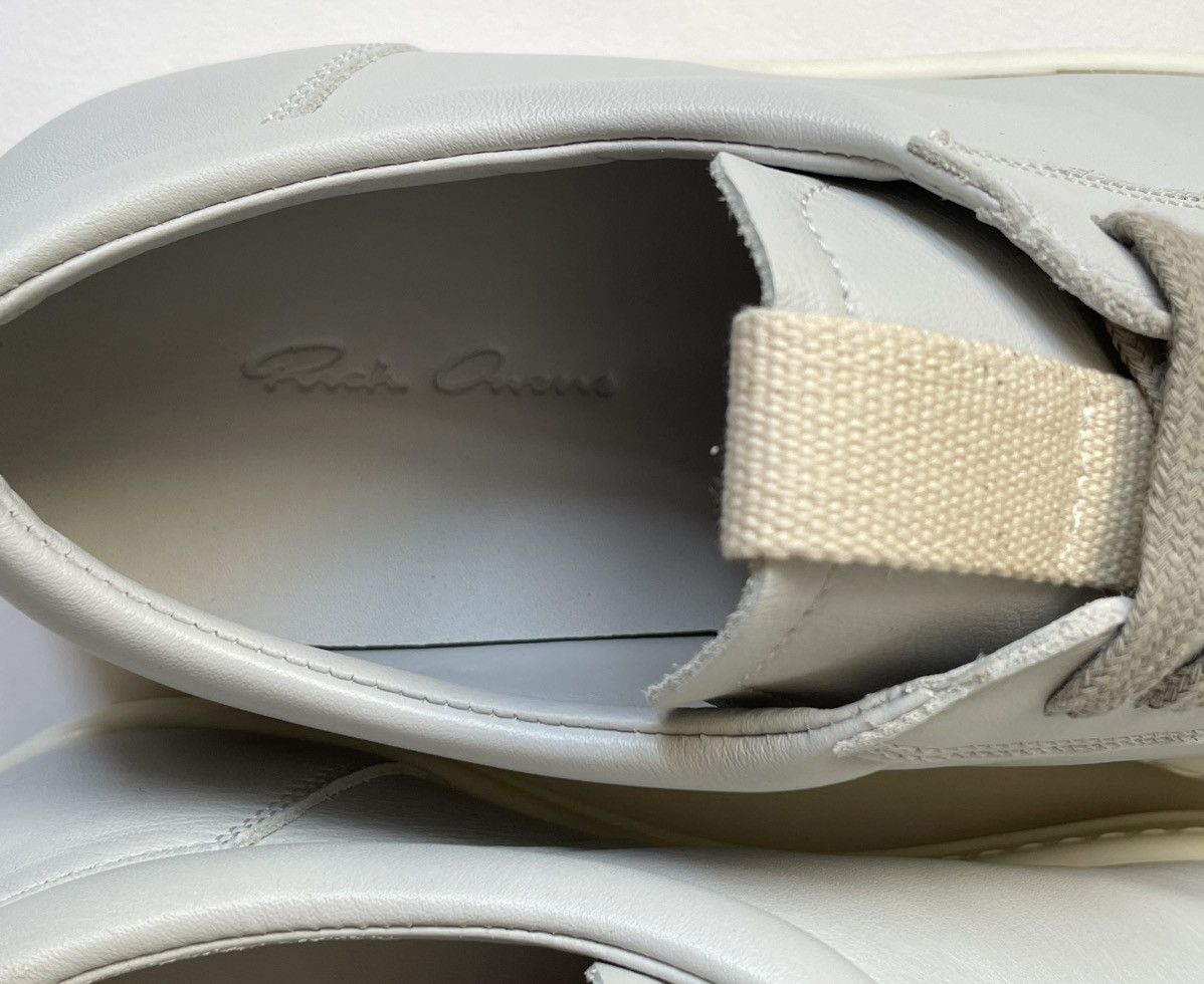 Rick Owens Oyster/Milk Leather ‘Vintage Sneakers’ Size US 10 / EU 43 - 8 Thumbnail