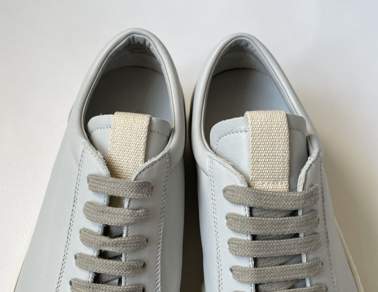 Rick Owens Oyster/Milk Leather ‘Vintage Sneakers’ Size US 10 / EU 43 - 3 Thumbnail