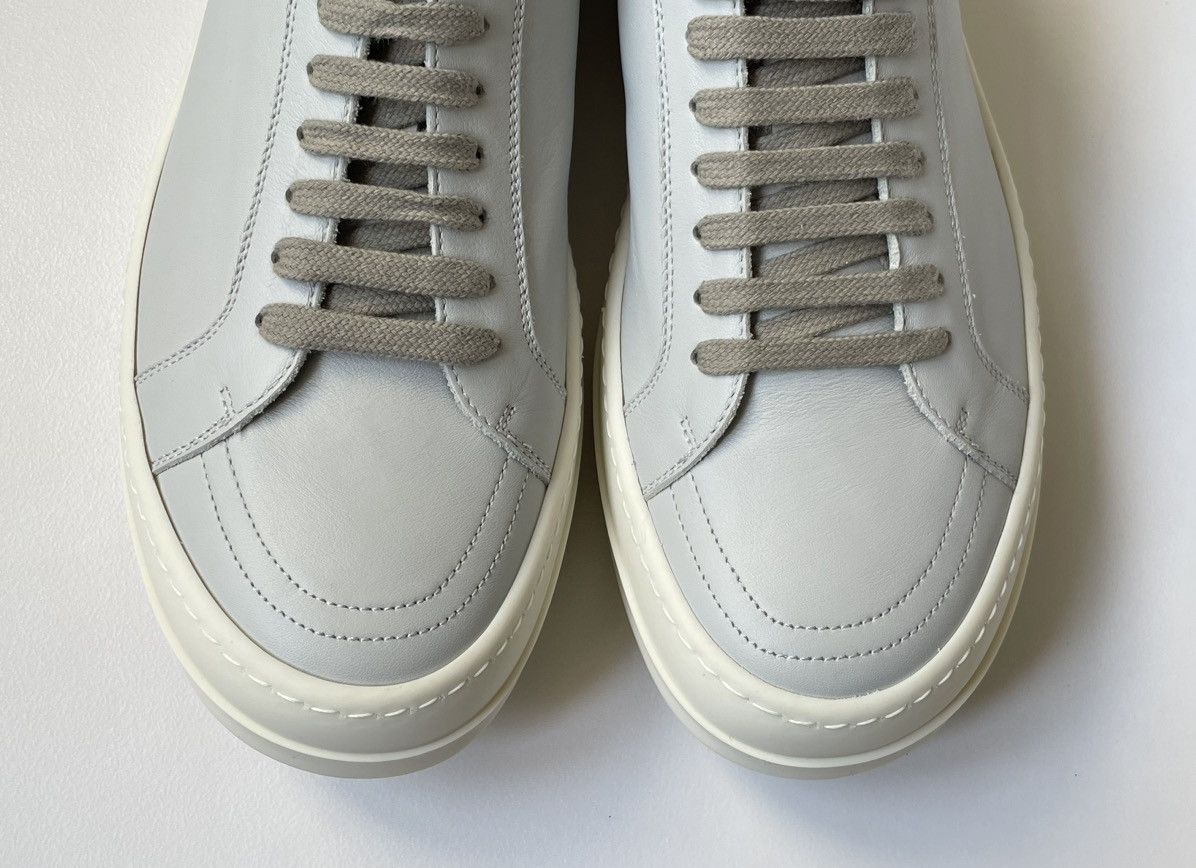 Rick Owens Oyster/Milk Leather ‘Vintage Sneakers’ Size US 10 / EU 43 - 4 Thumbnail