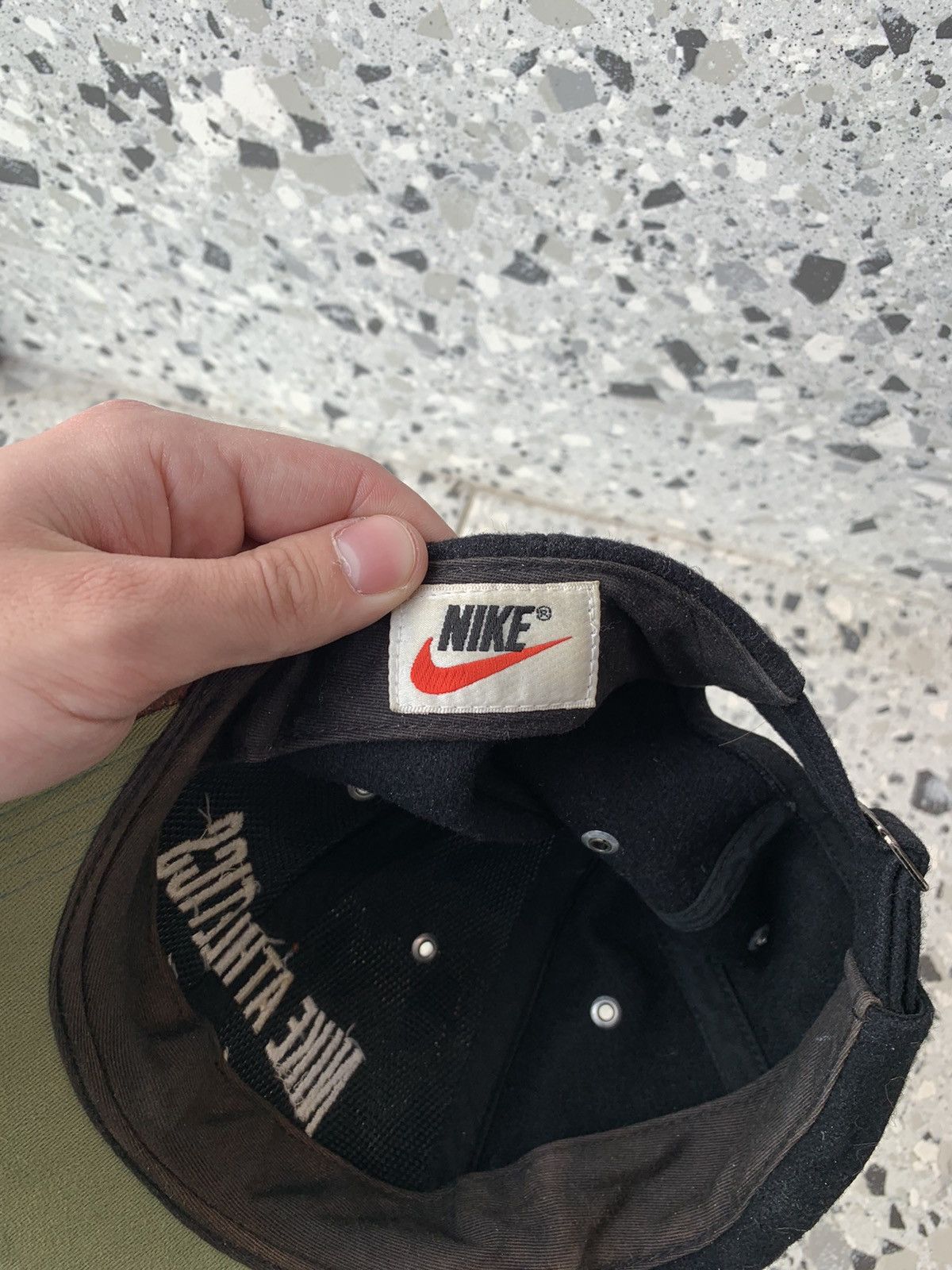 Nike × Vintage Vintage 90s Nike Athletics Wool Cap Size ONE SIZE - 9 Thumbnail