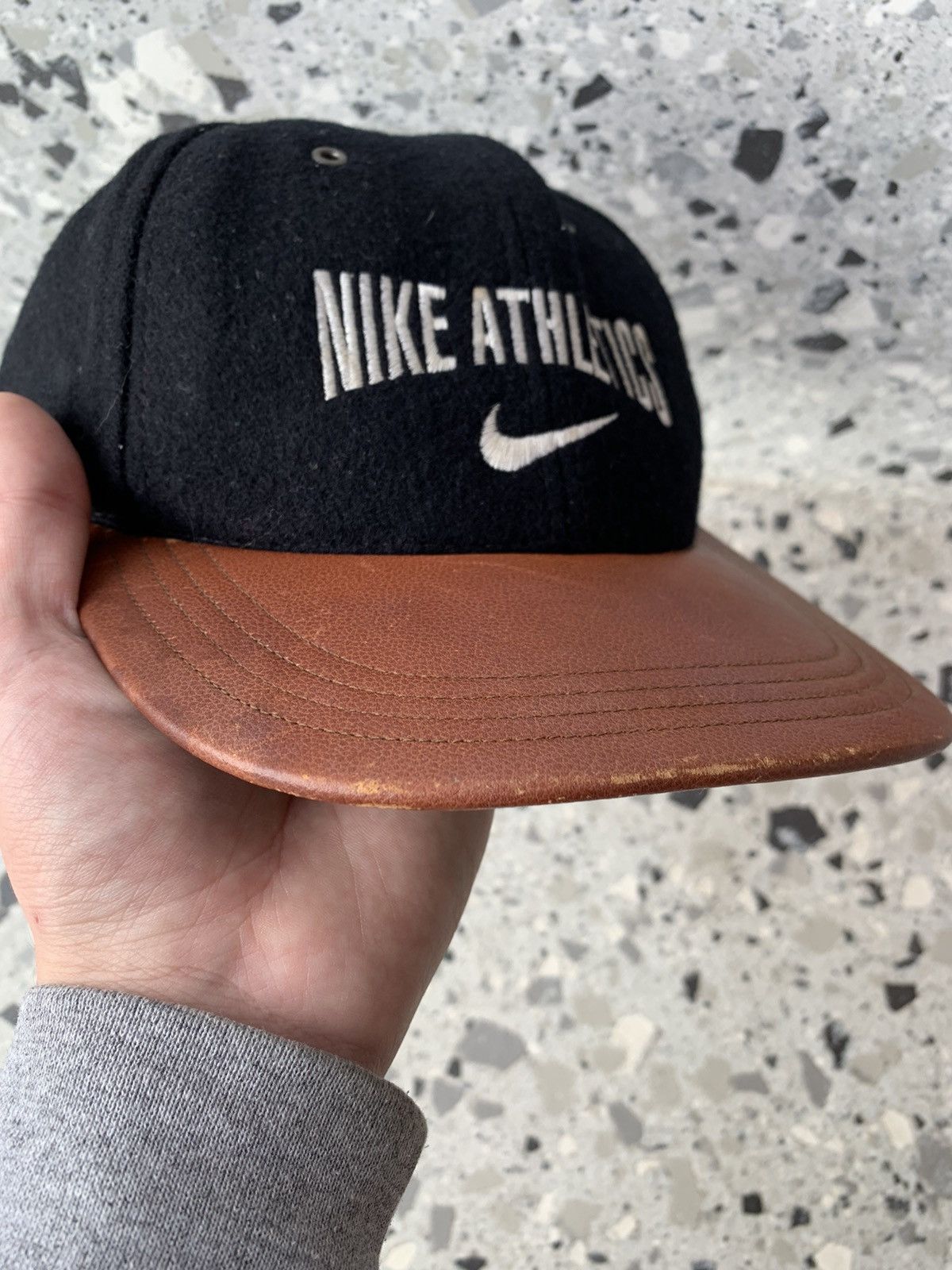 Nike × Vintage Vintage 90s Nike Athletics Wool Cap Size ONE SIZE - 6 Thumbnail