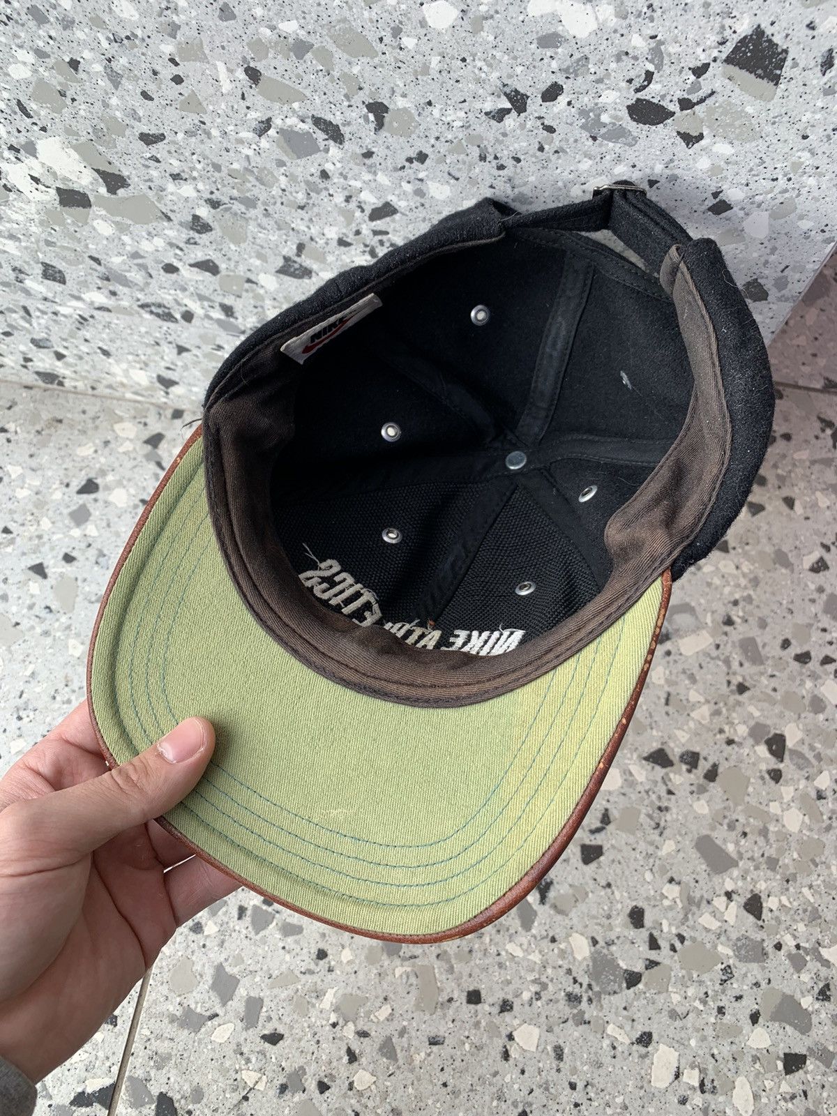 Nike × Vintage Vintage 90s Nike Athletics Wool Cap Size ONE SIZE - 8 Thumbnail