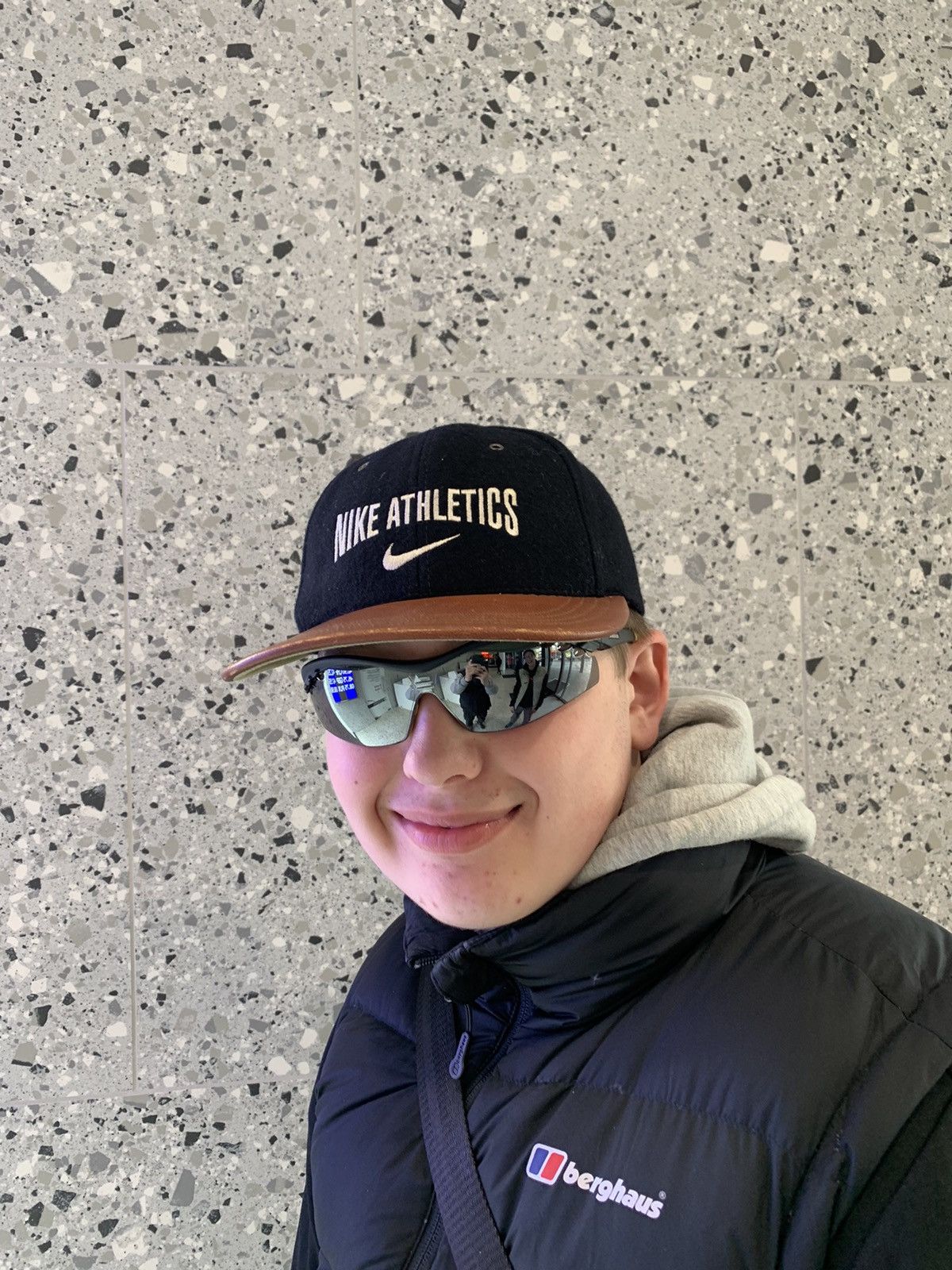 Nike × Vintage Vintage 90s Nike Athletics Wool Cap Size ONE SIZE - 3 Thumbnail