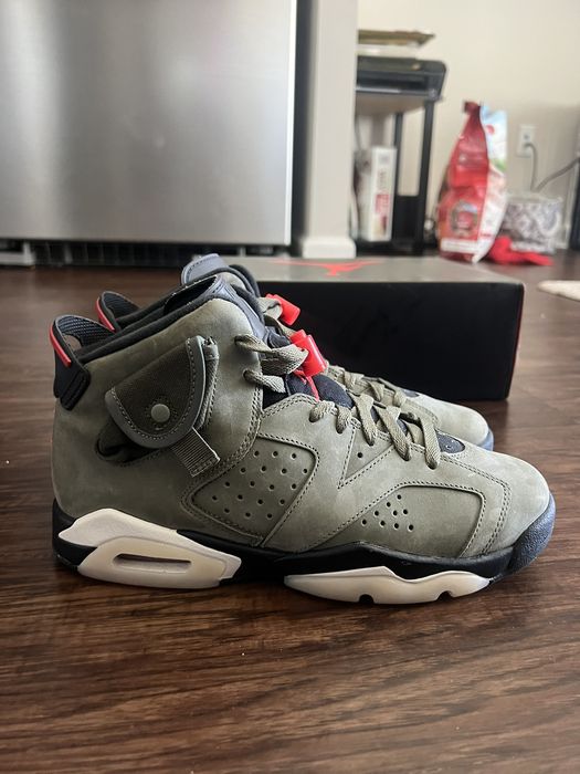 travis scott jordan 6 olive outfit