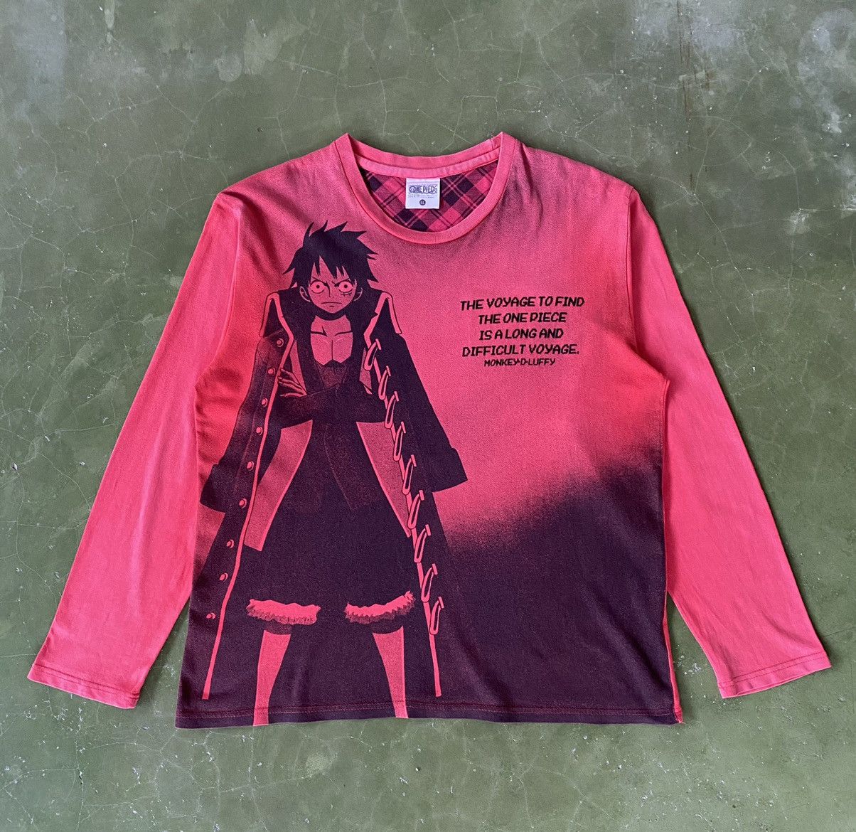 One Piece Vintage Anime One Piece Distressed Long Sleeve Size US L / EU 52-54 / 3 - 1 Thumbnail