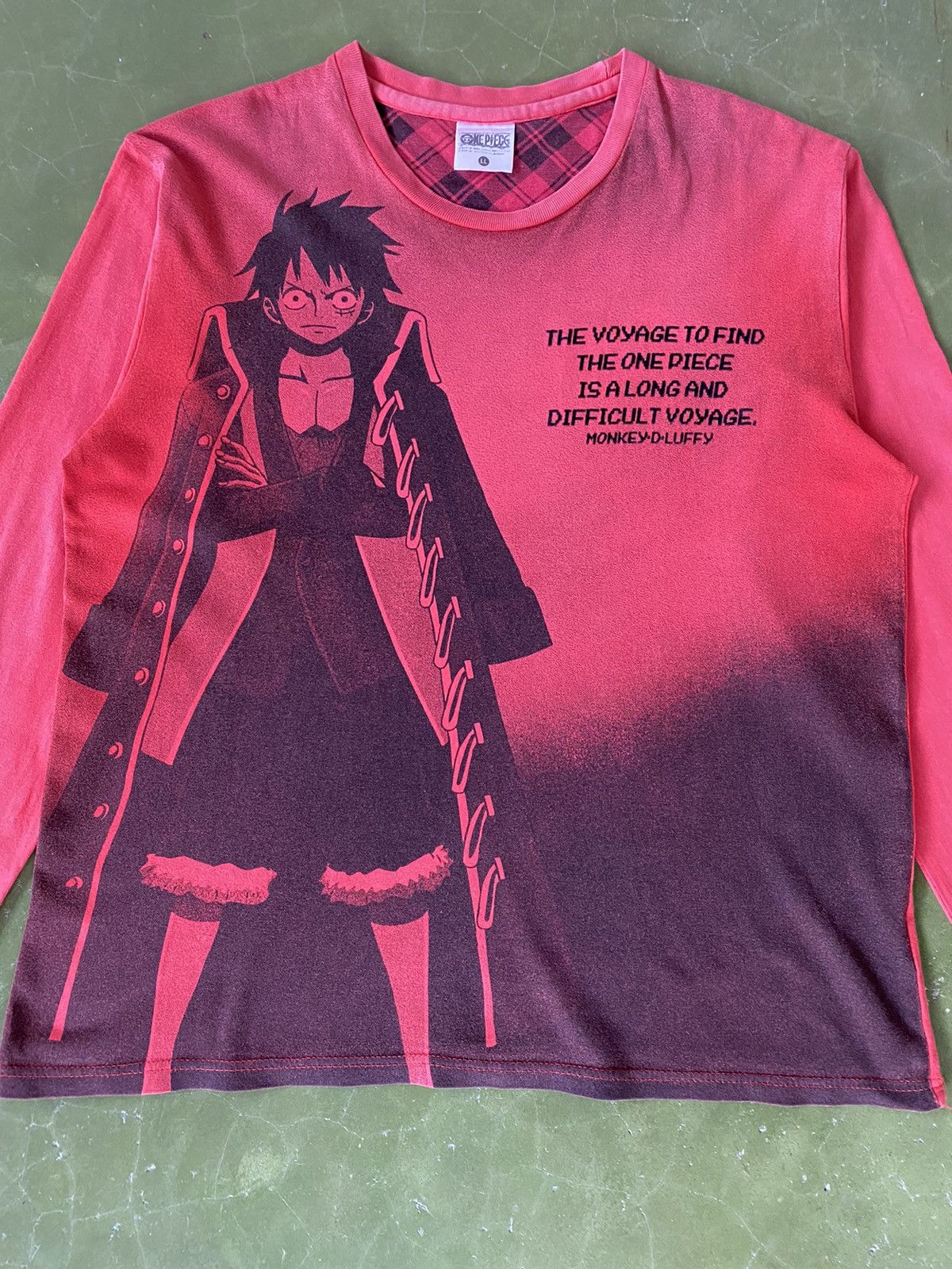 One Piece Vintage Anime One Piece Distressed Long Sleeve Size US L / EU 52-54 / 3 - 3 Thumbnail