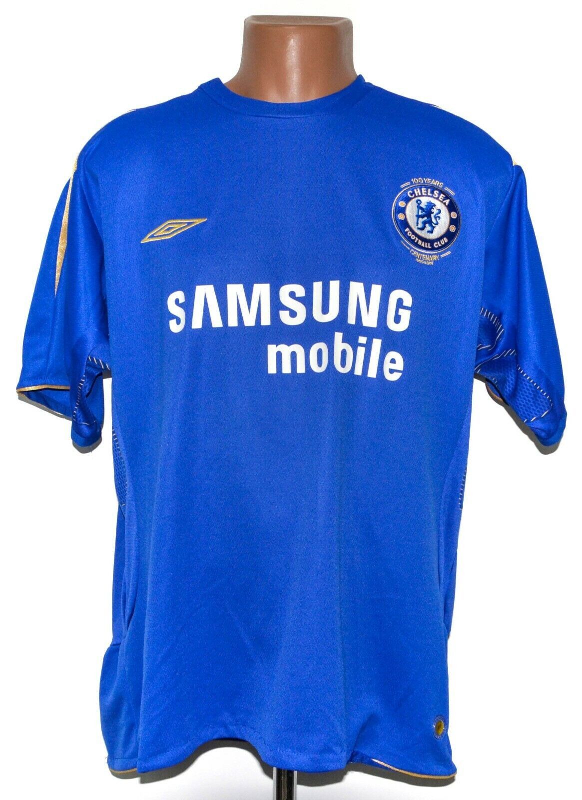 CHELSEA 2005/2006 FOOTBALL JERSEY UMBRO #18 BRIDGE SIZE L