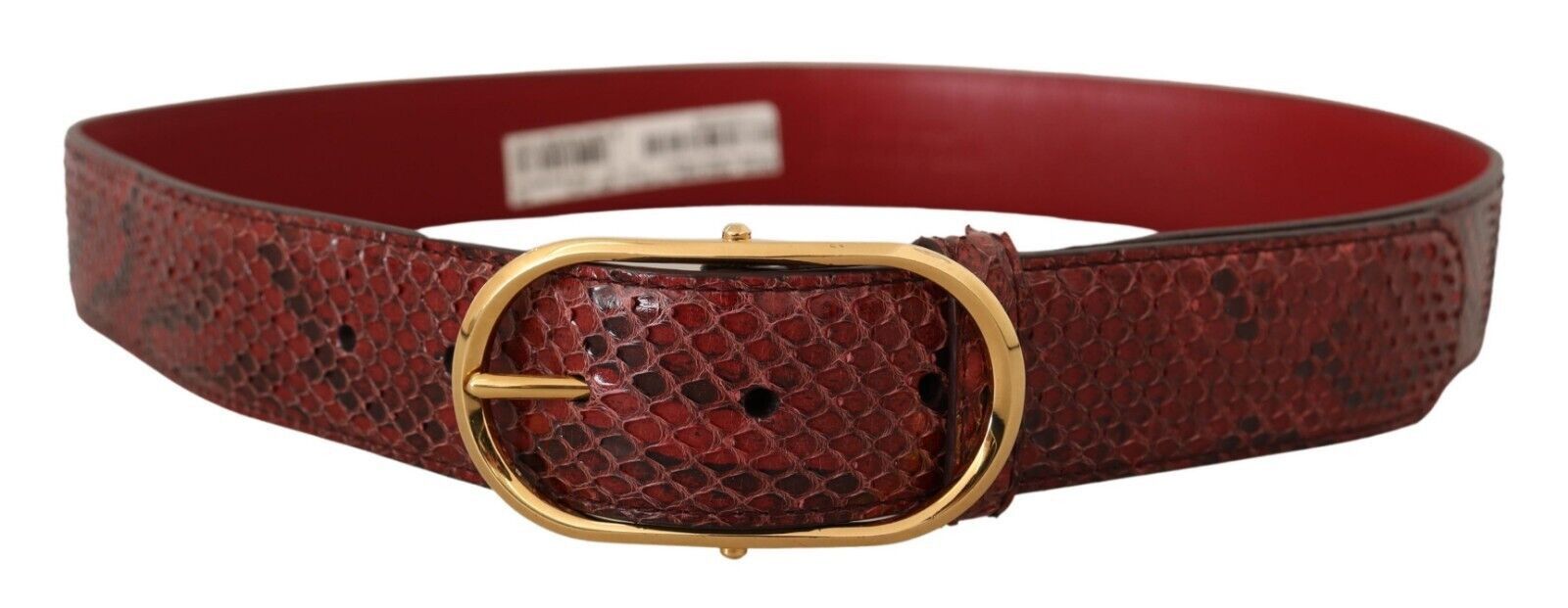 Dolce & Gabbana Red Exotic Leather Crystals Reversible Shoulder Strap