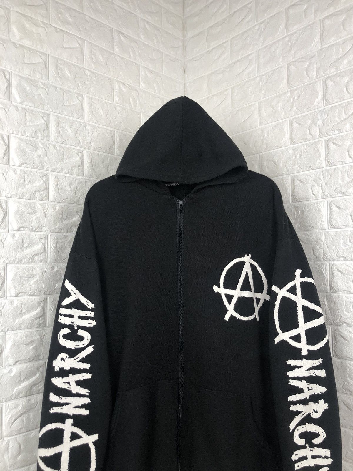 Band Tees × Vintage Vintage Anarchy Metal Hoodie Size : XL Size US XL / EU 56 / 4 - 4 Thumbnail