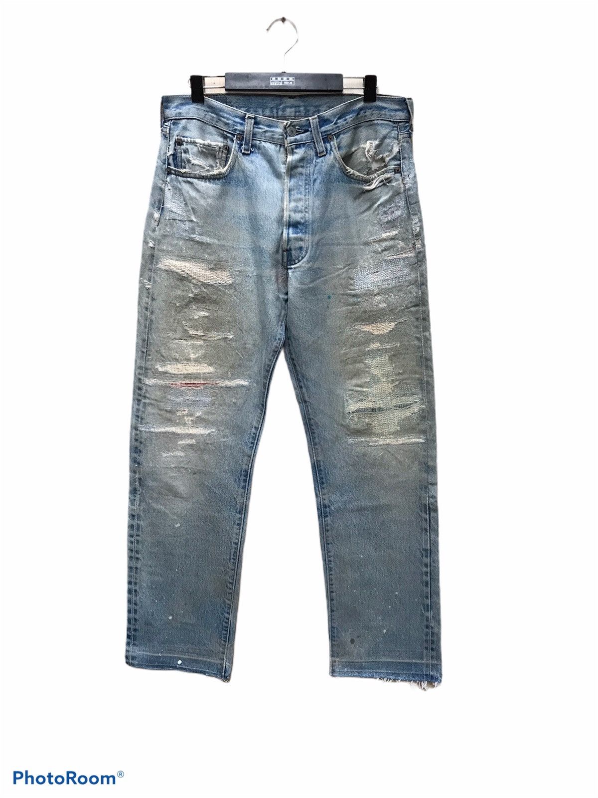 Levi's Vintage Clothing × Vintage Vintage Levi's Selvedge Distressed Size US 32 / EU 48 - 1 Thumbnail