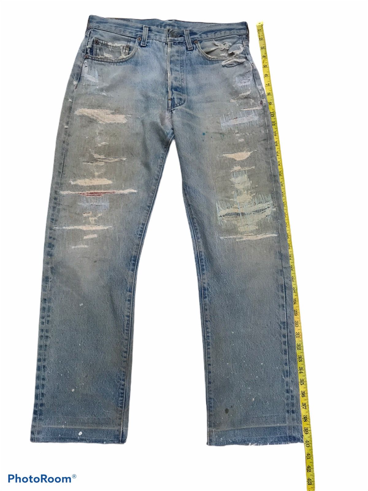 Levi's Vintage Clothing × Vintage Vintage Levi's Selvedge Distressed Size US 32 / EU 48 - 15 Thumbnail