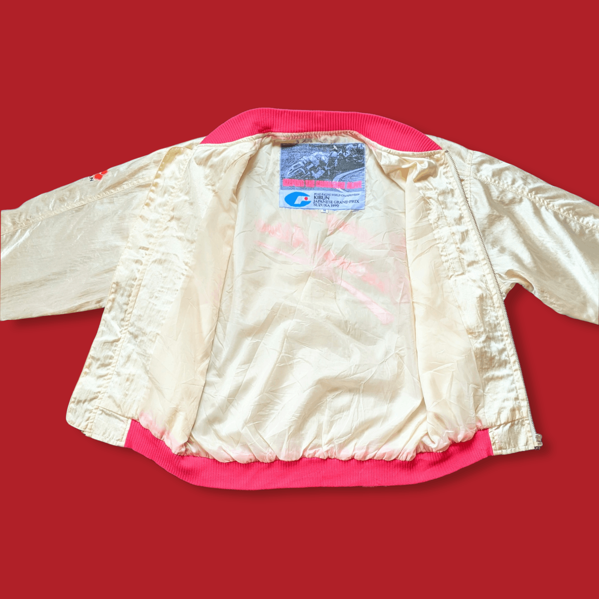 Japanese Brand × Vintage Vintage 1990 FIM Japan Motorcycles GP Racing Bomber Size US M / EU 48-50 / 2 - 4 Thumbnail