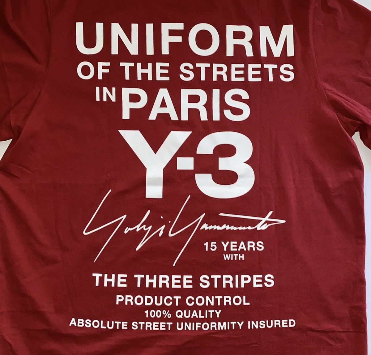 Japanese Brand × Yohji Yamamoto Y-3 YOHJI YAMAMOTO UNIFORM STREETS PARIS ANNIVERSARY 15TH Size US M / EU 48-50 / 2 - 5 Thumbnail