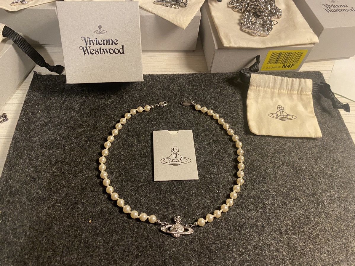 Vivienne Westwood Vivienne Westwood Silver Pearls very Rare Limited Necklace Size ONE SIZE - 1 Thumbnail