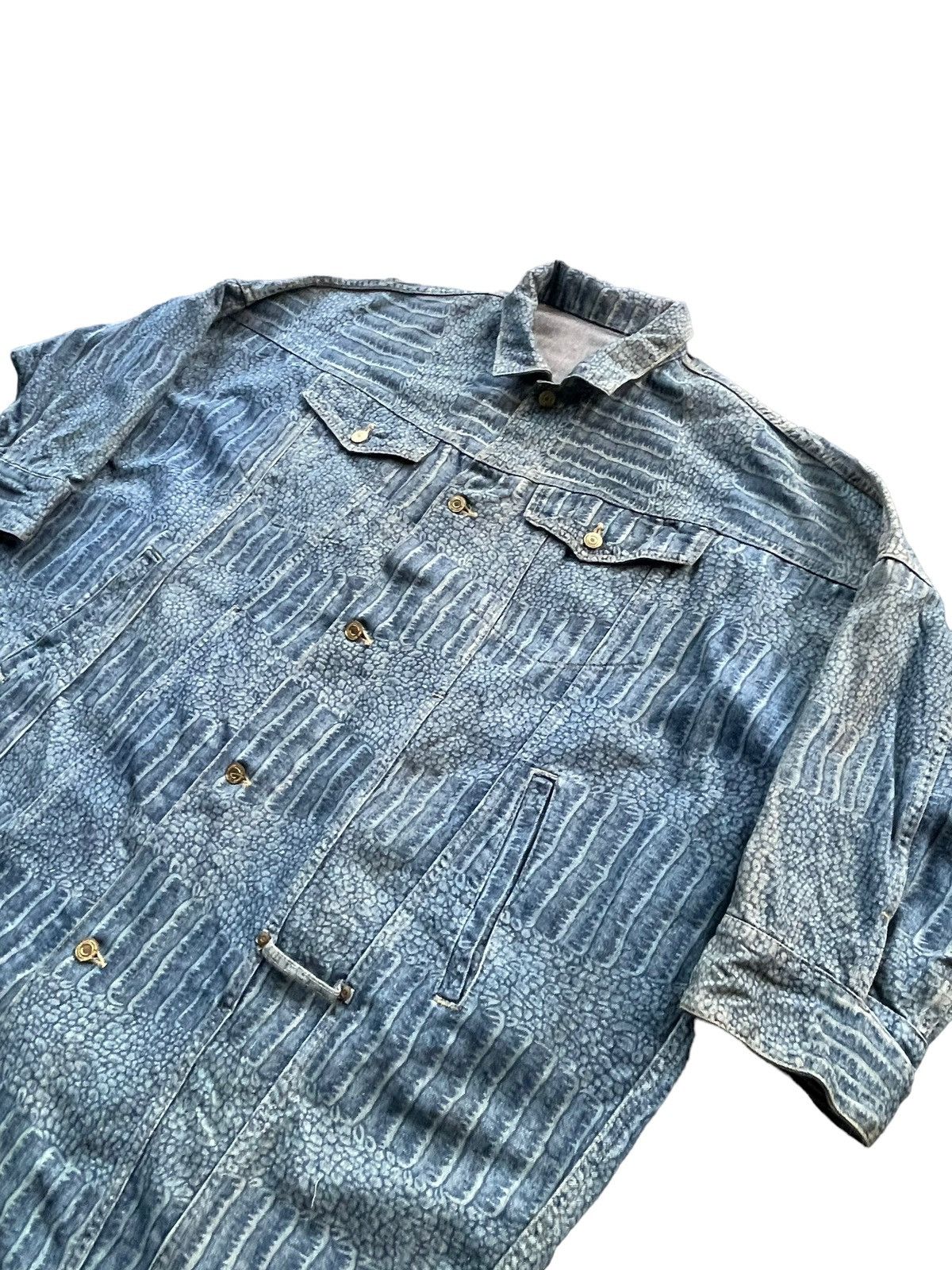 Vintage Vintage Full Print Denim Jacket Size US XXL / EU 58 / 5 - 2 Thumbnail