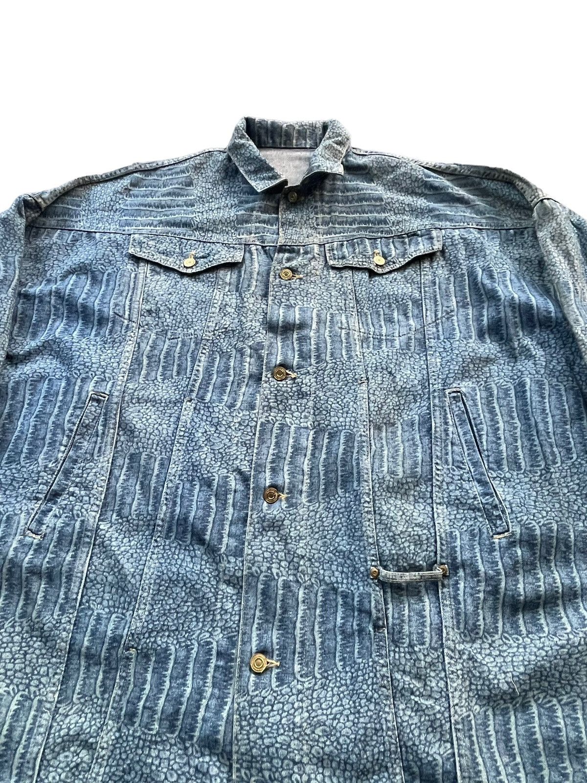 Vintage Vintage Full Print Denim Jacket Size US XXL / EU 58 / 5 - 3 Thumbnail