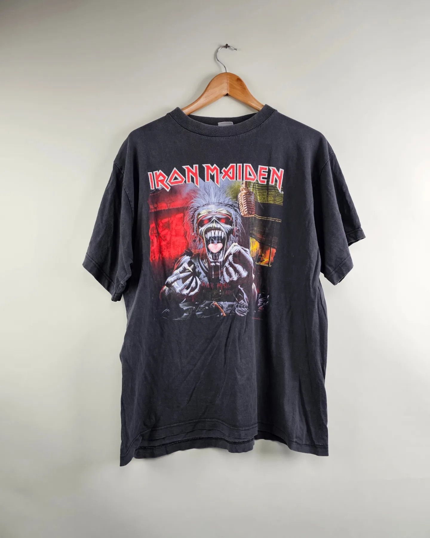 Maglietta Ufficiale Iron Maiden 'A Real Dead One' – Nera, In Cotone, Unisex, Per Adulti E Ragazzi, Autentico Merch Heavy Metal