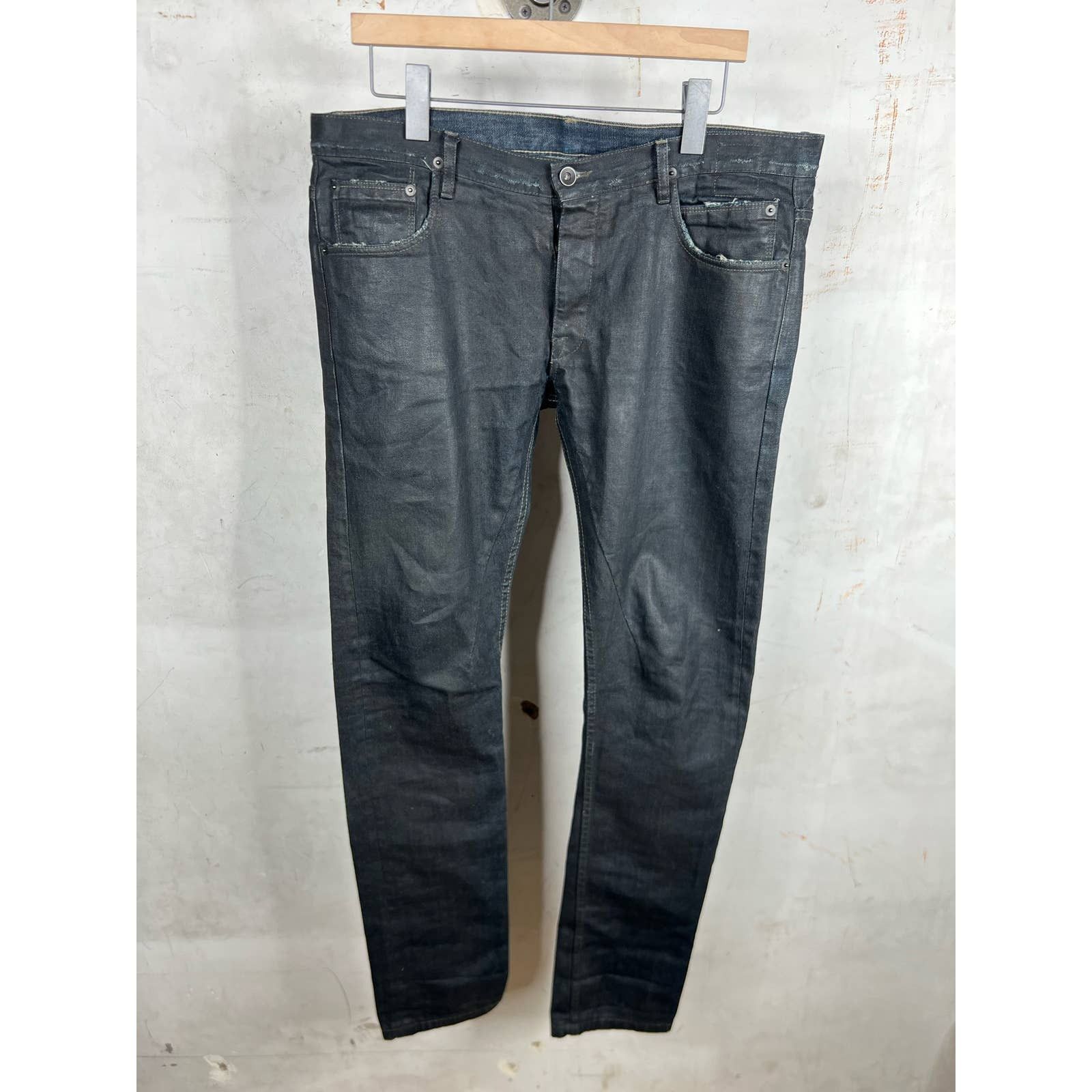 Rick Owens DRKSHDW Detroit Cut Wax Jeans