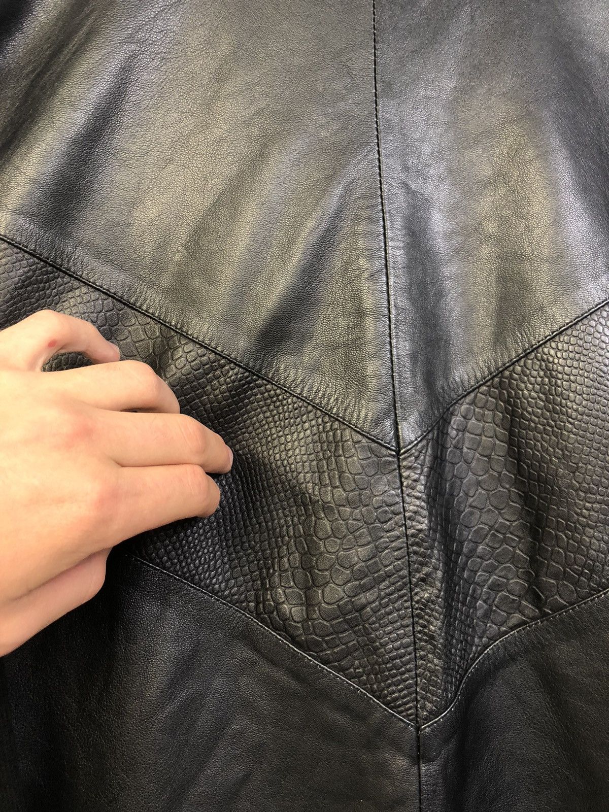 Vintage Borsari Leather sweater Size US XL / EU 56 / 4 - 4 Thumbnail