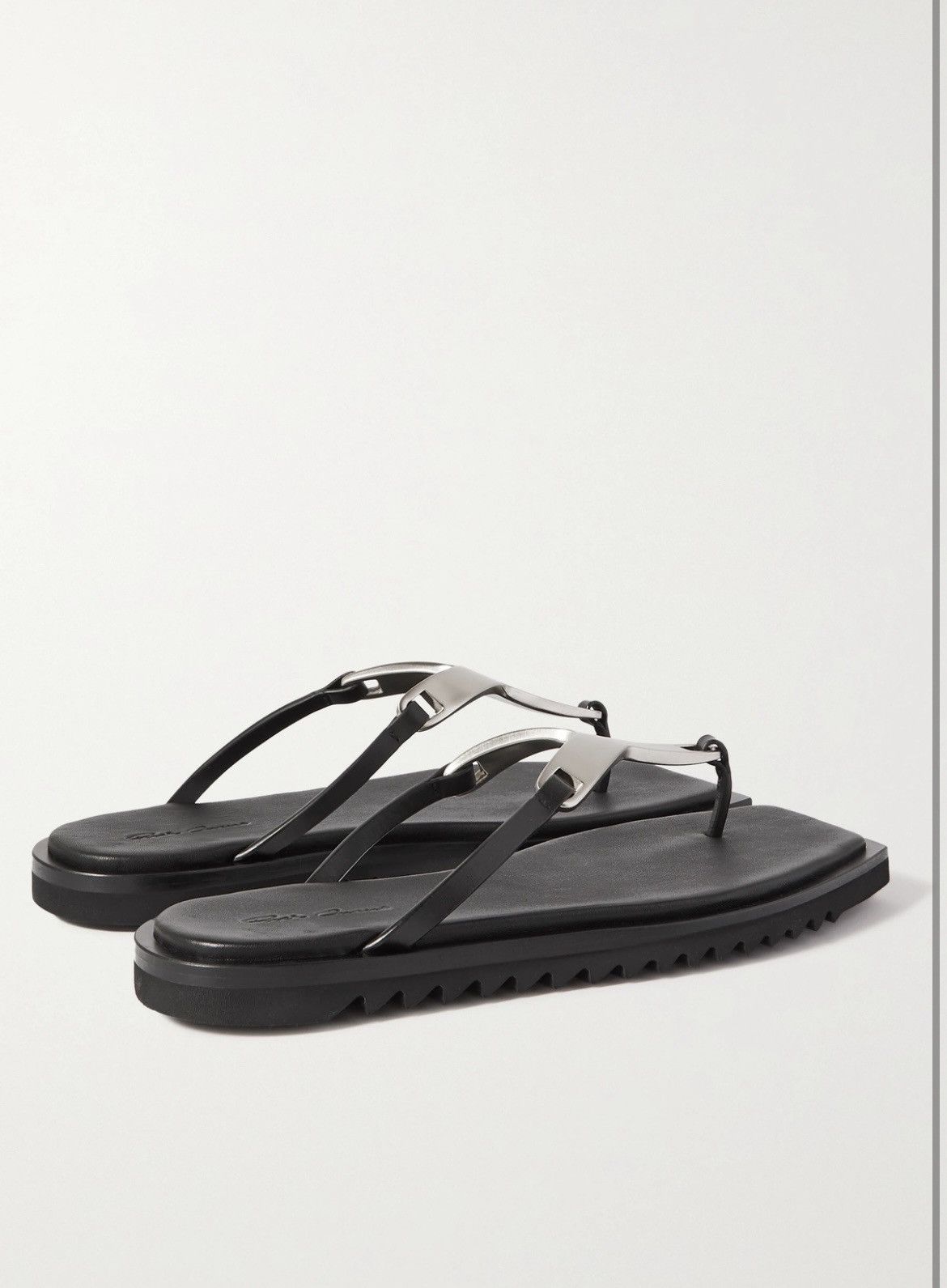 Rick Owens Rick Owens SS21 Phlegethon Hydra Sandals - Black Leather Size US 7.5 / IT 37.5 - 2 Thumbnail