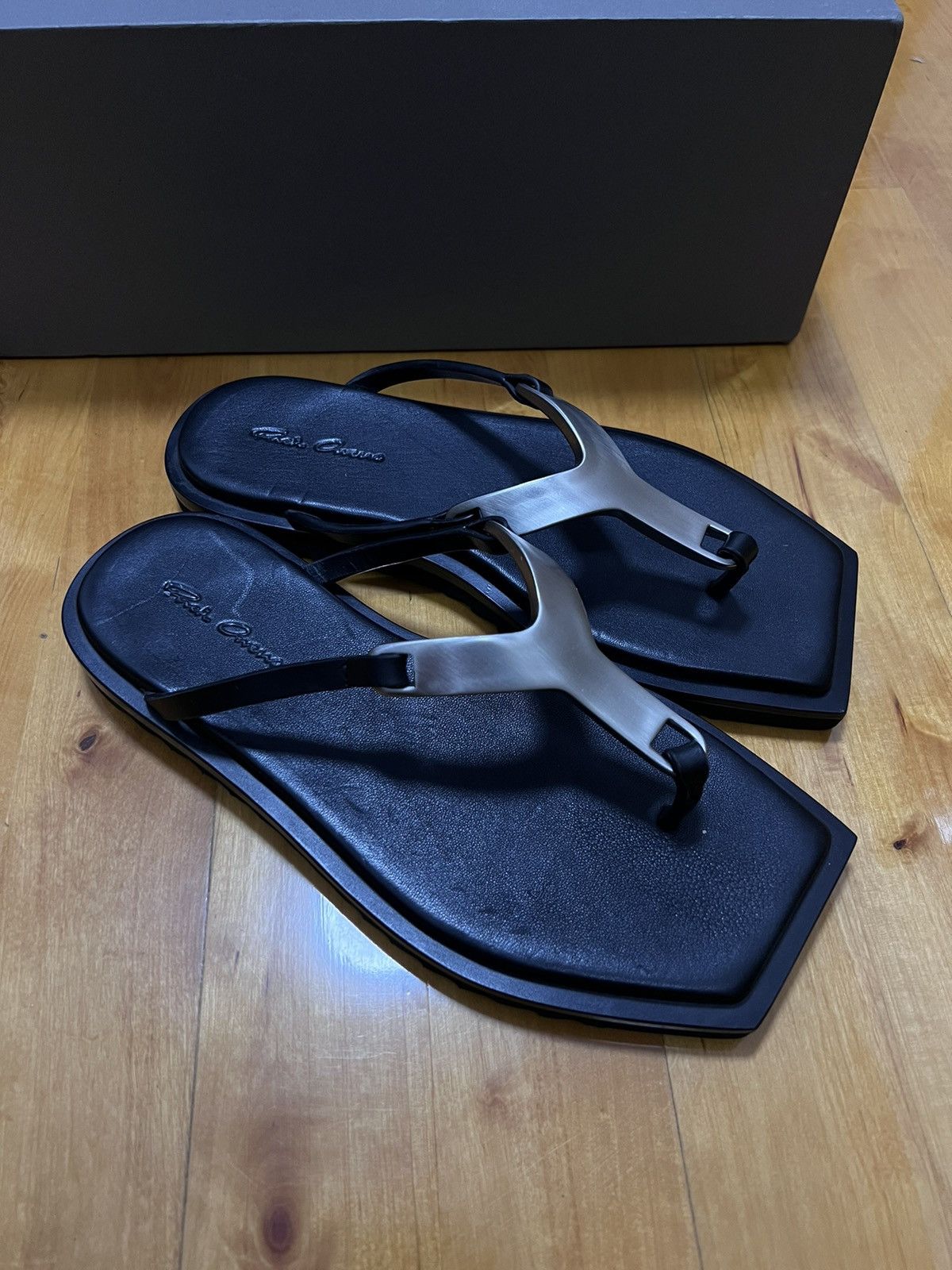 Rick Owens Rick Owens SS21 Phlegethon Hydra Sandals - Black Leather Size US 7.5 / IT 37.5 - 8 Thumbnail