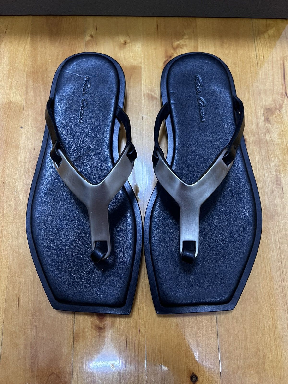 Rick Owens Rick Owens SS21 Phlegethon Hydra Sandals - Black Leather Size US 7.5 / IT 37.5 - 5 Thumbnail