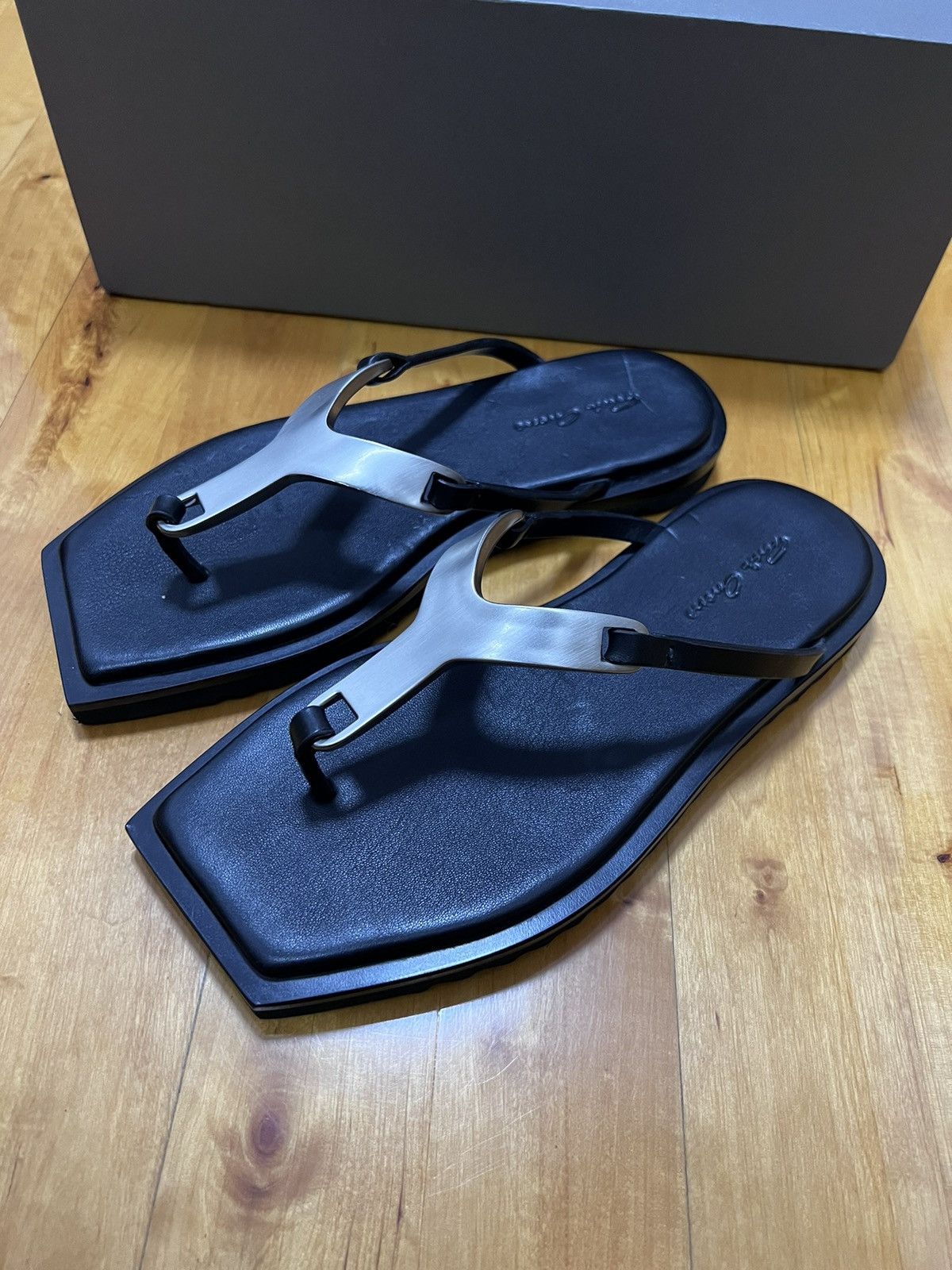 Rick Owens Rick Owens SS21 Phlegethon Hydra Sandals - Black Leather Size US 7.5 / IT 37.5 - 7 Thumbnail