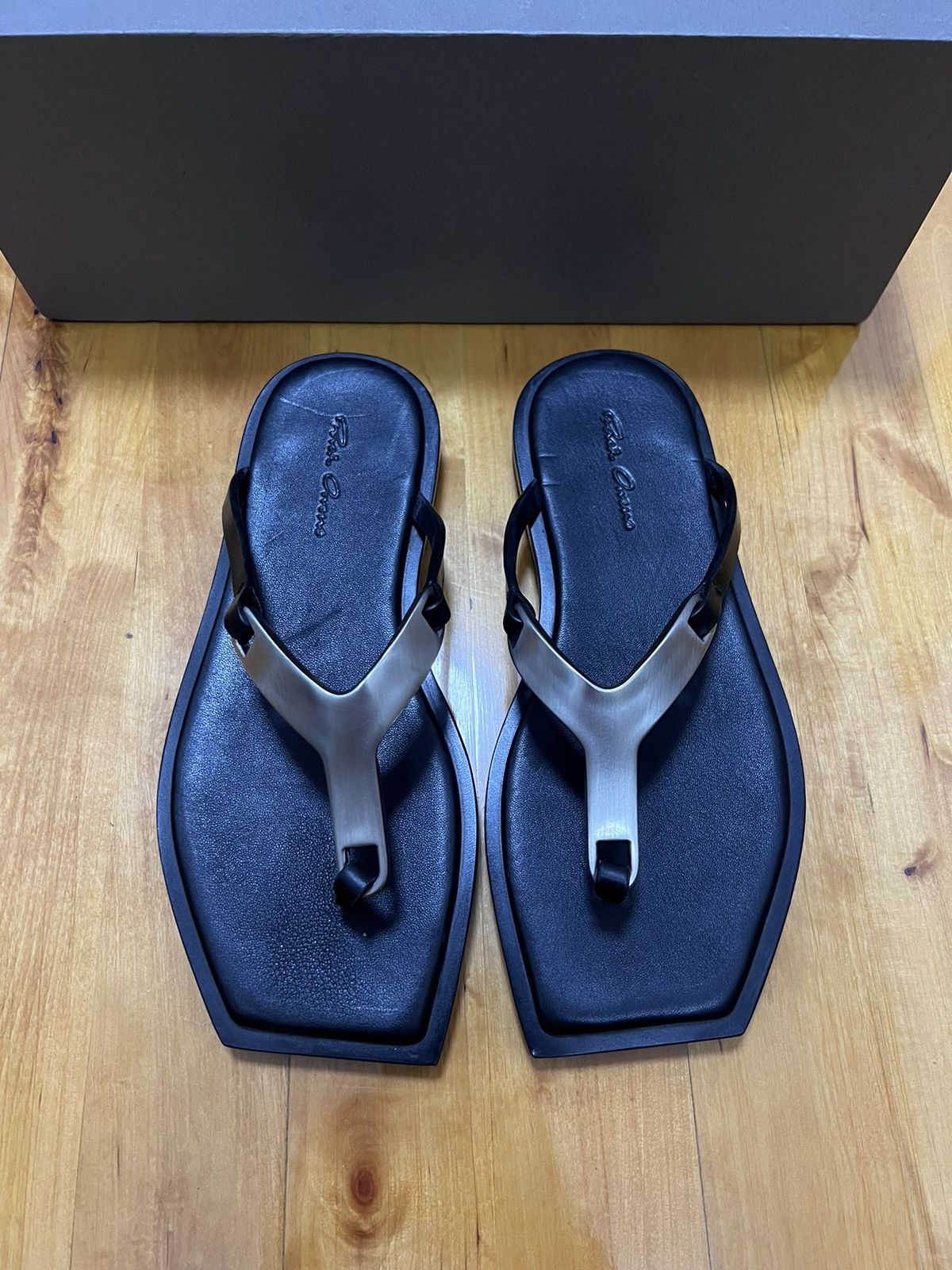 Rick Owens Rick Owens SS21 Phlegethon Hydra Sandals - Black Leather Size US 7.5 / IT 37.5 - 4 Thumbnail