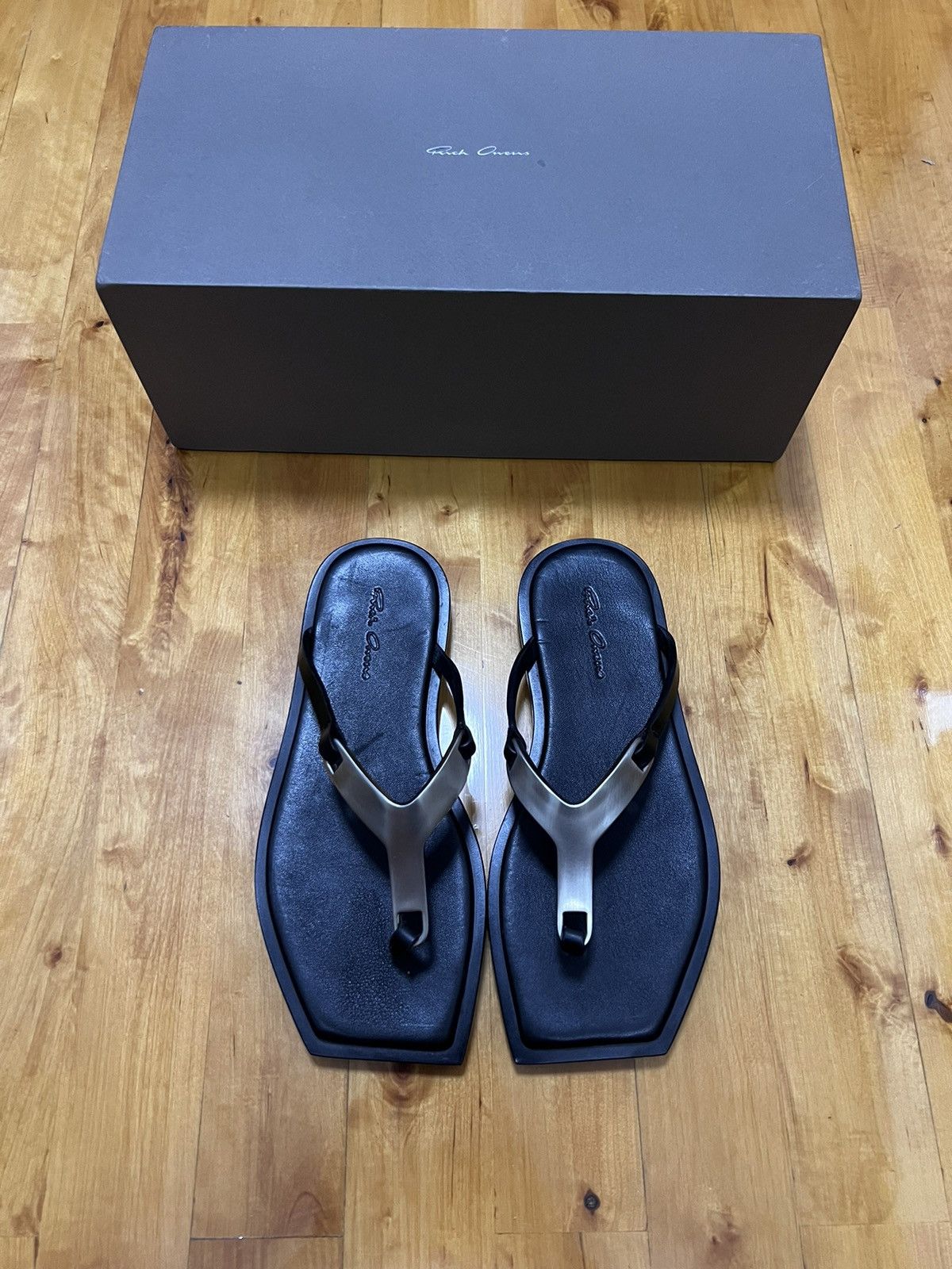 Rick Owens Rick Owens SS21 Phlegethon Hydra Sandals - Black Leather Size US 7.5 / IT 37.5 - 3 Thumbnail