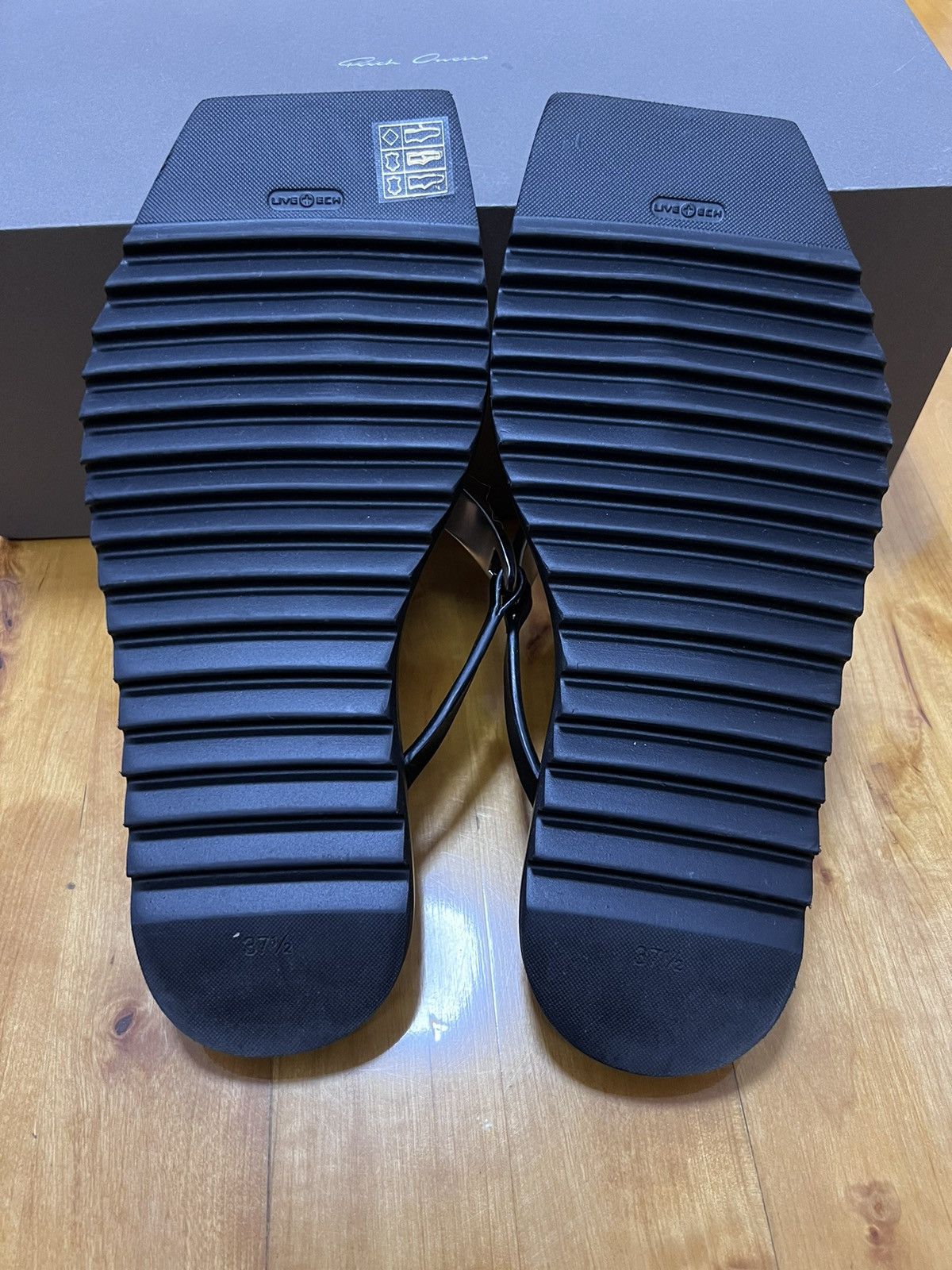 Rick Owens Rick Owens SS21 Phlegethon Hydra Sandals - Black Leather Size US 7.5 / IT 37.5 - 9 Thumbnail