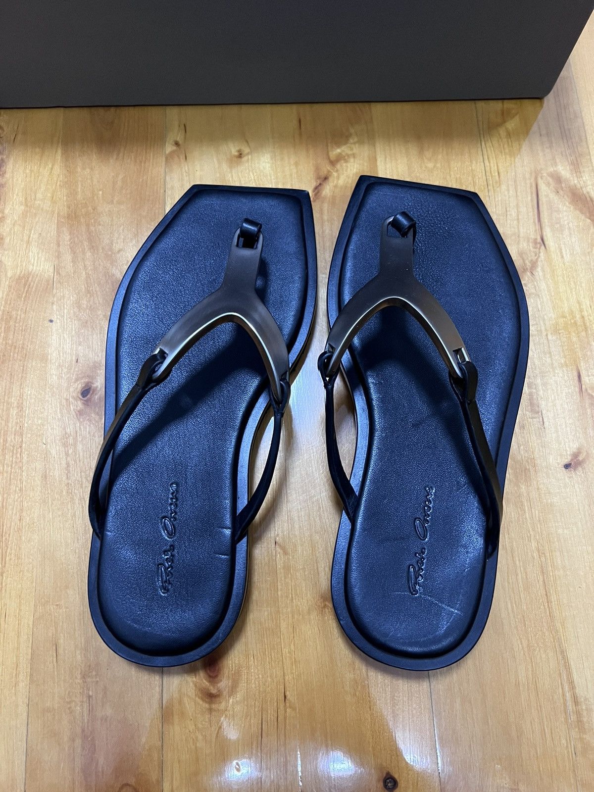 Rick Owens Rick Owens SS21 Phlegethon Hydra Sandals - Black Leather Size US 7.5 / IT 37.5 - 6 Thumbnail