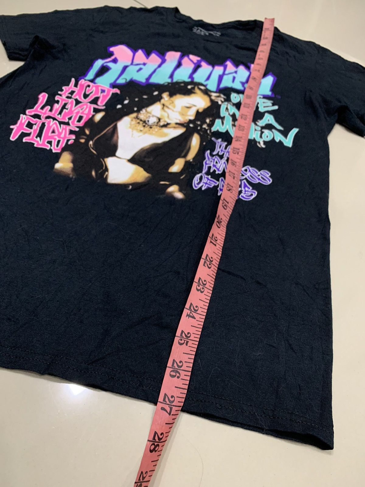NHL × Salem Sportswear × Vintage AALIYAH GRAFFITI PAINT PRINT SHIRT Size M / US 6-8 / IT 42-44 - 3 Thumbnail