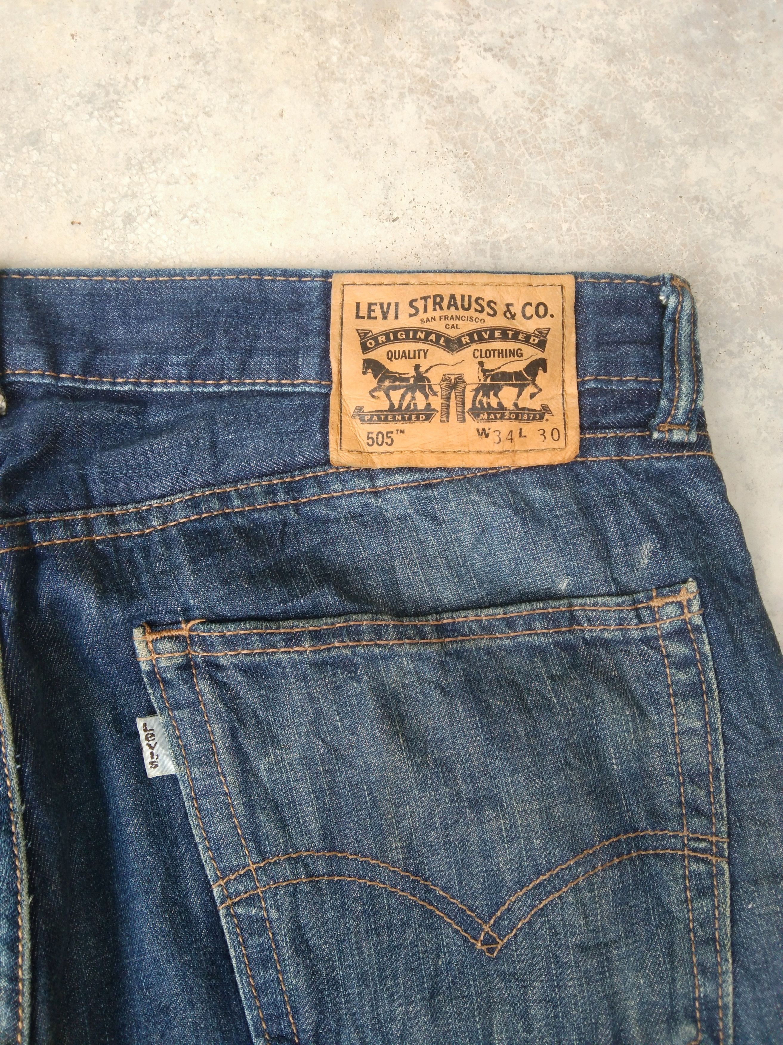 Vintage Levi's Jeans 505 Distressed Denim 34x30