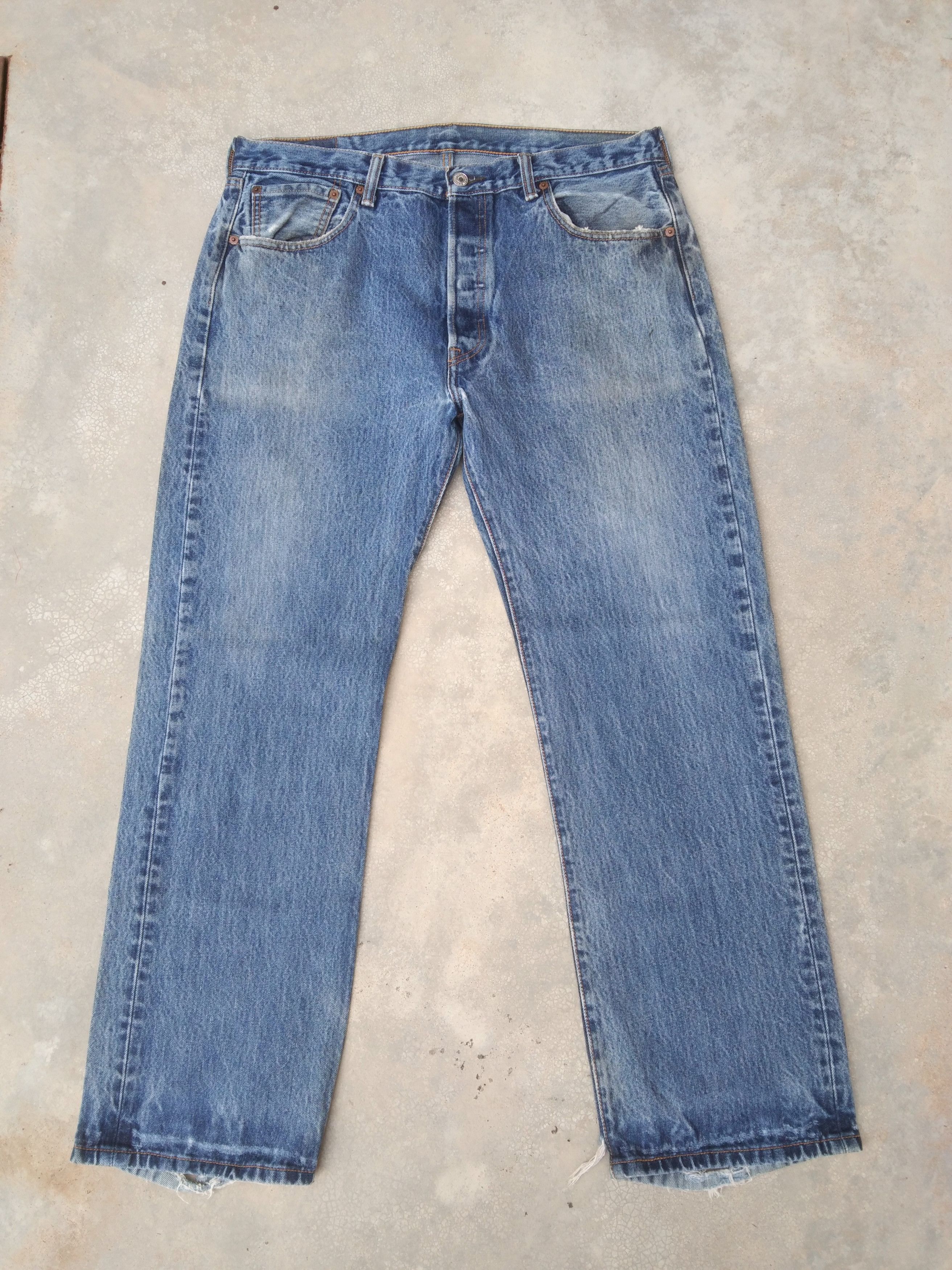 Image of Levis x Vintage Levi's 501 Distressed Jeans 36X30 in Blue, Men's