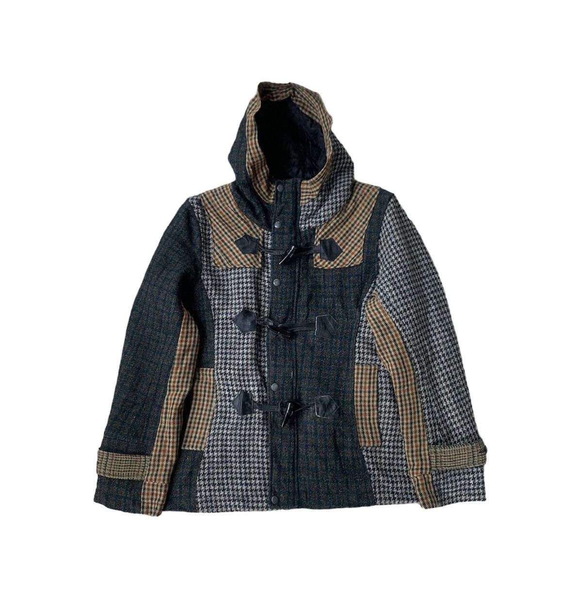 image of Archival Clothing x Harris Tweed Vintage Harris Tweed Patchwork Wool Jacket, Men's (Size Medium)